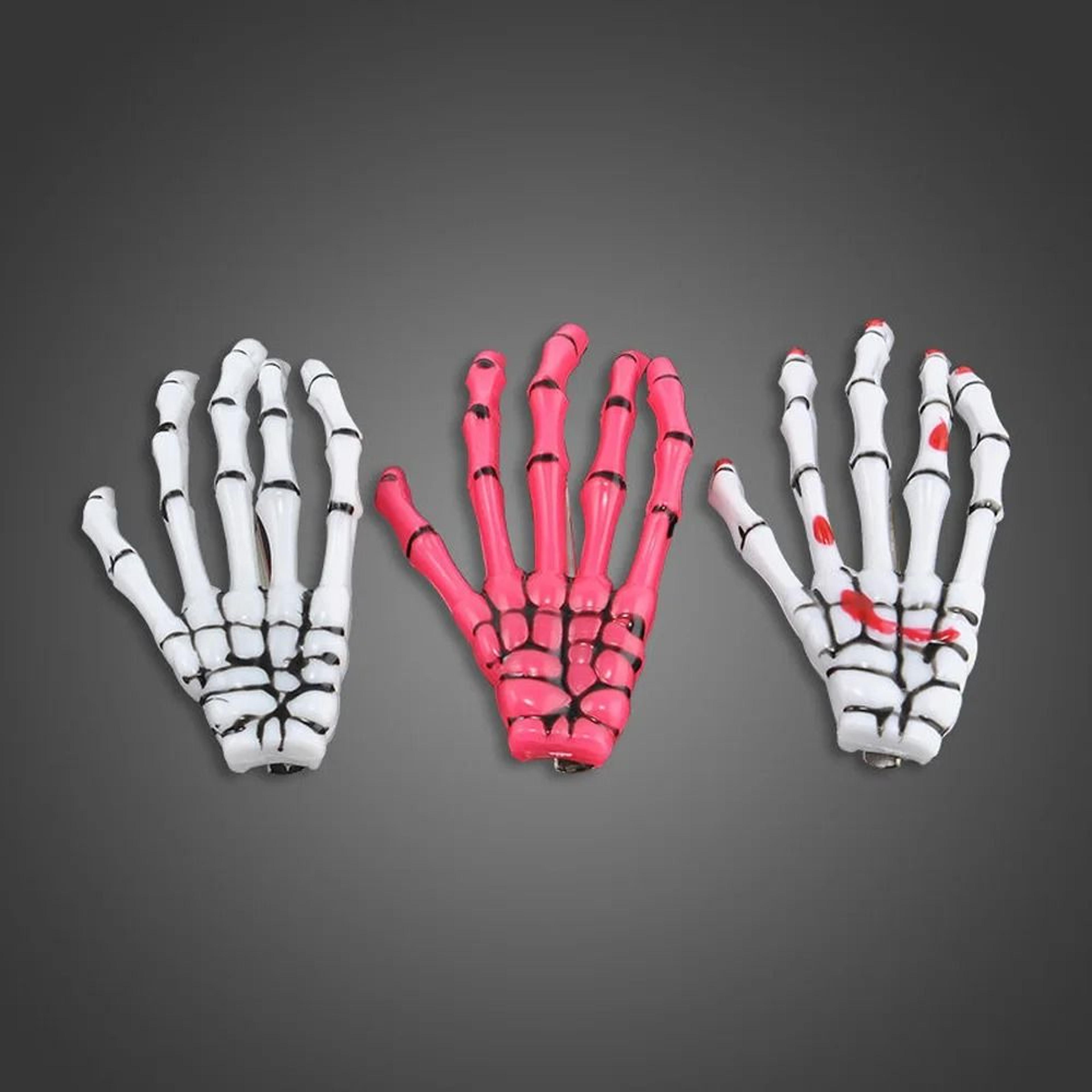 Skull Hand Bone Hairpin Set  2Piece Ghost Skeleton Gripper Hair Clips 4