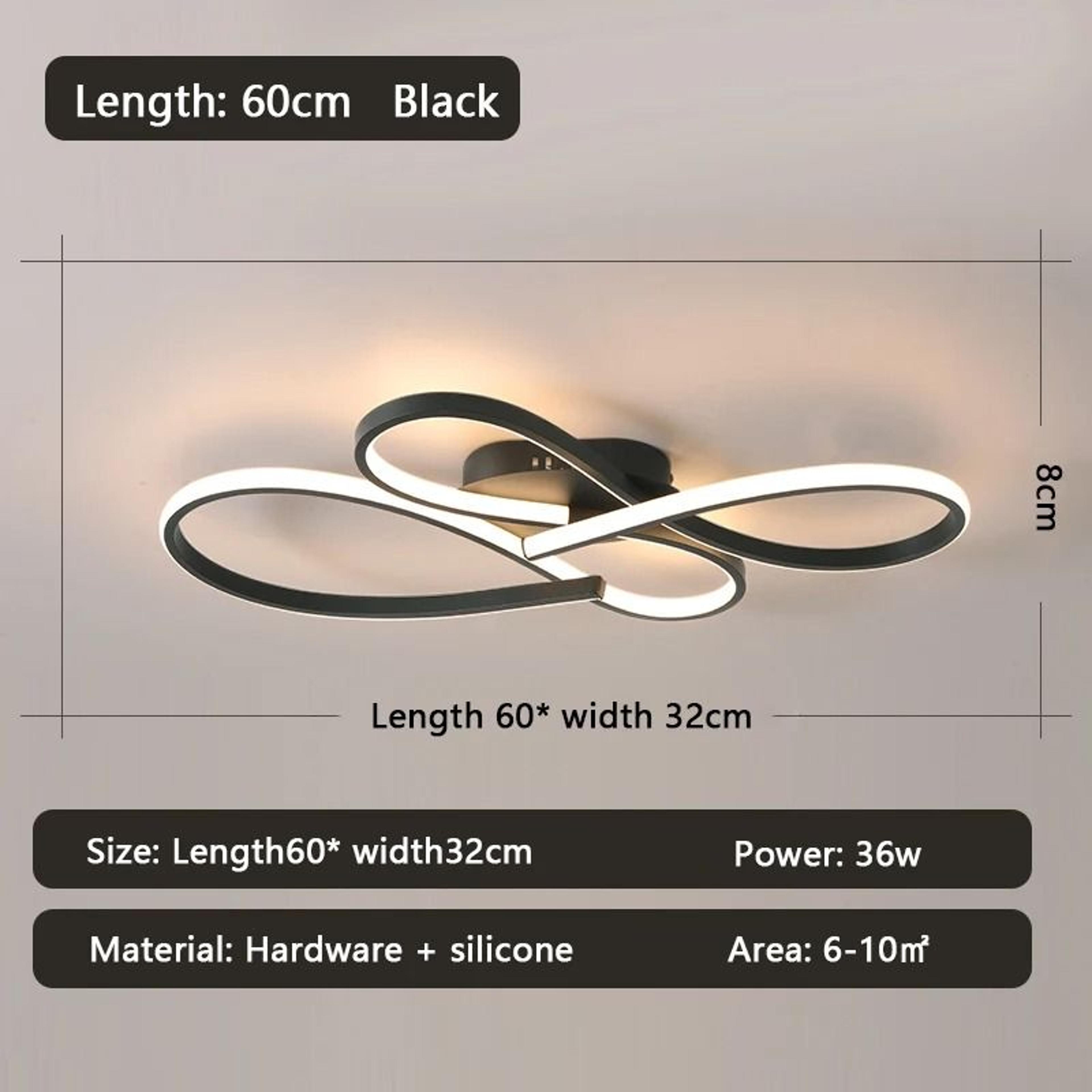Modern Linear LED Chandelier  Minimalist Ceiling Light Fixture 6