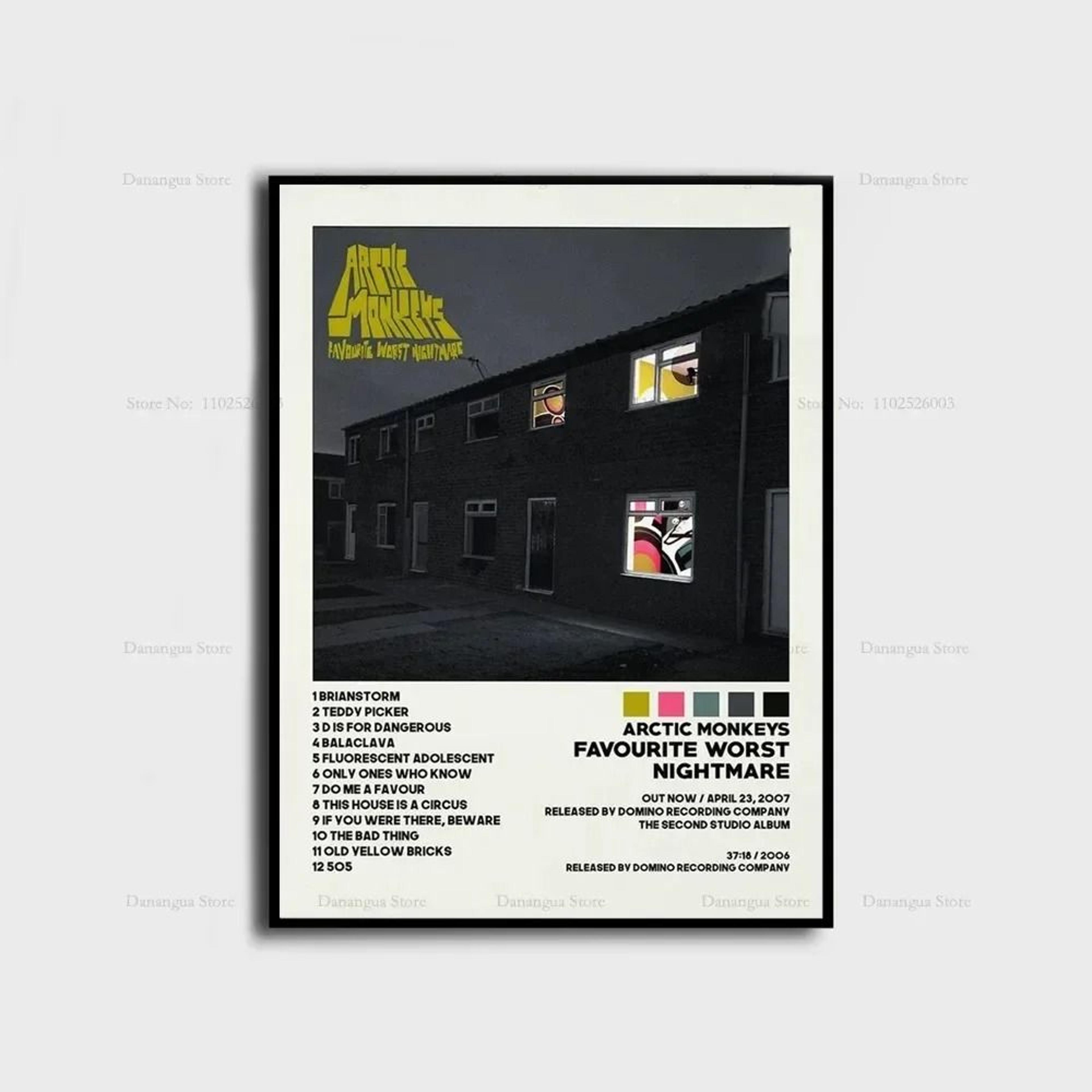 Arctic Monkeys Iconic Album Cover Poster  HighDefinition Canvas Wall Art For Music Lovers 11