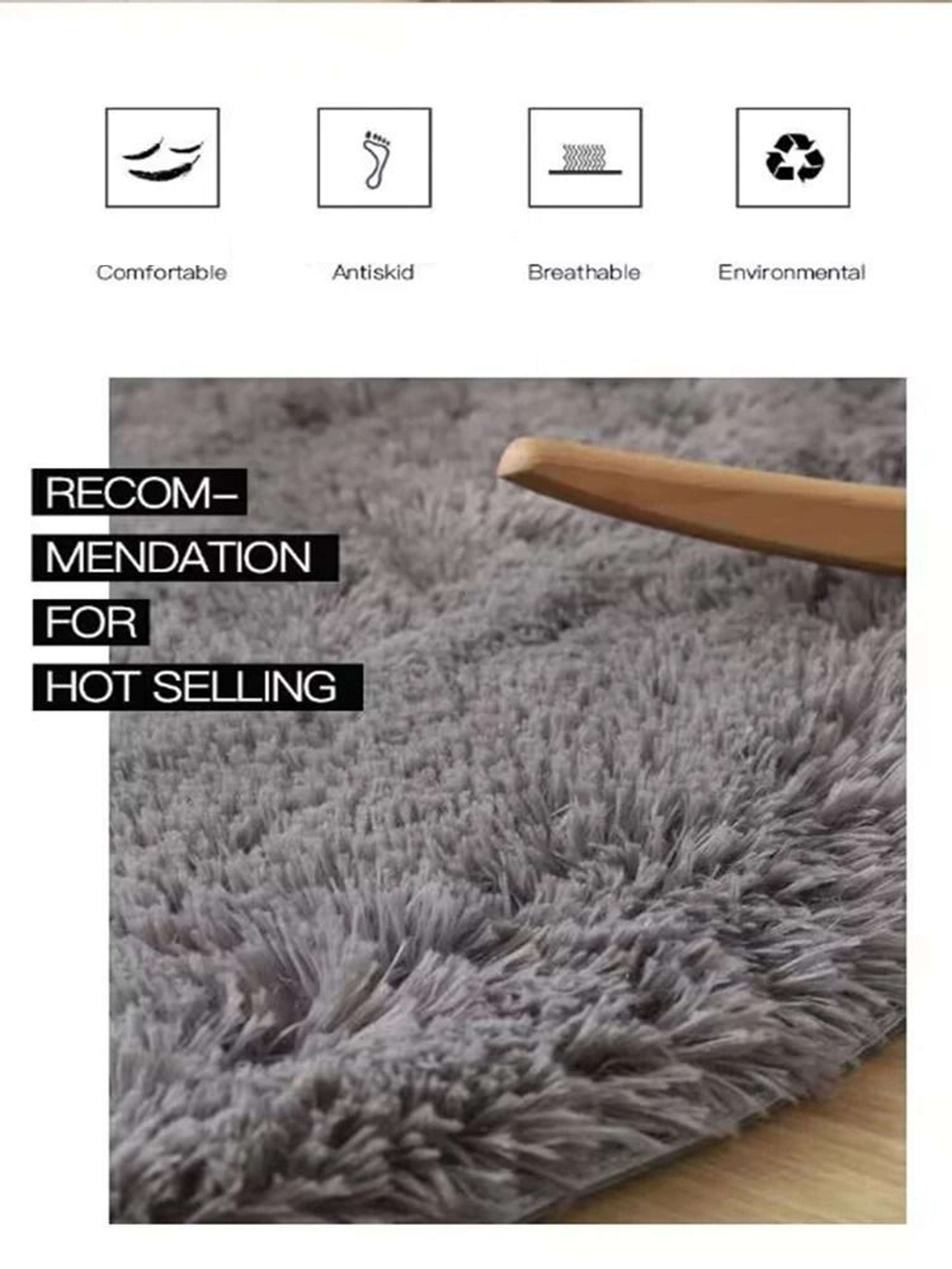 Plush Round Shag Carpet  UltraSoft Fluffy Floor Mat For Childrens Bedrooms  Modern Living Rooms 3