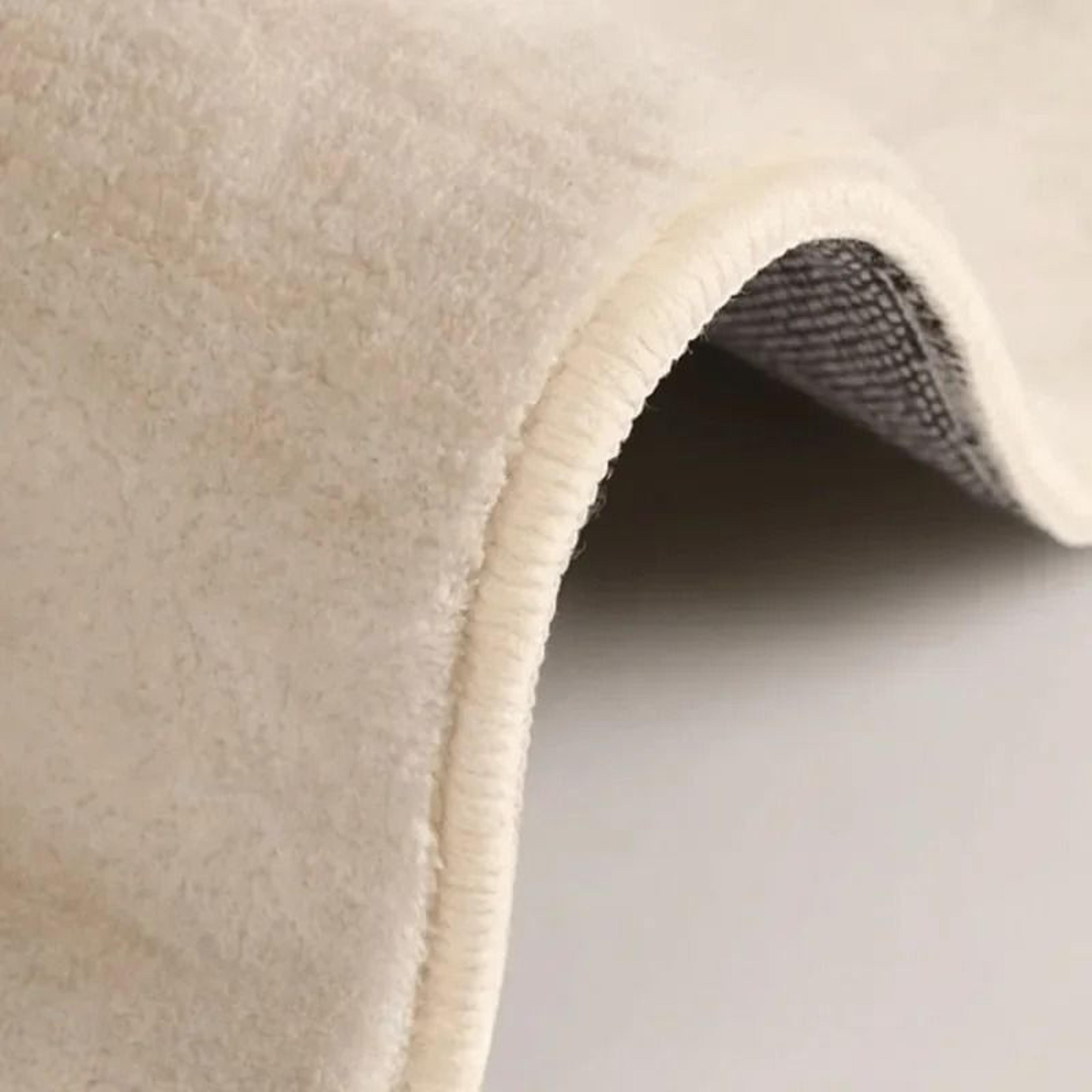 Cream Style Irregular Rug  Minimalist Soft Bedroom Carpet  NonSlip Lounge Floor Mat 4