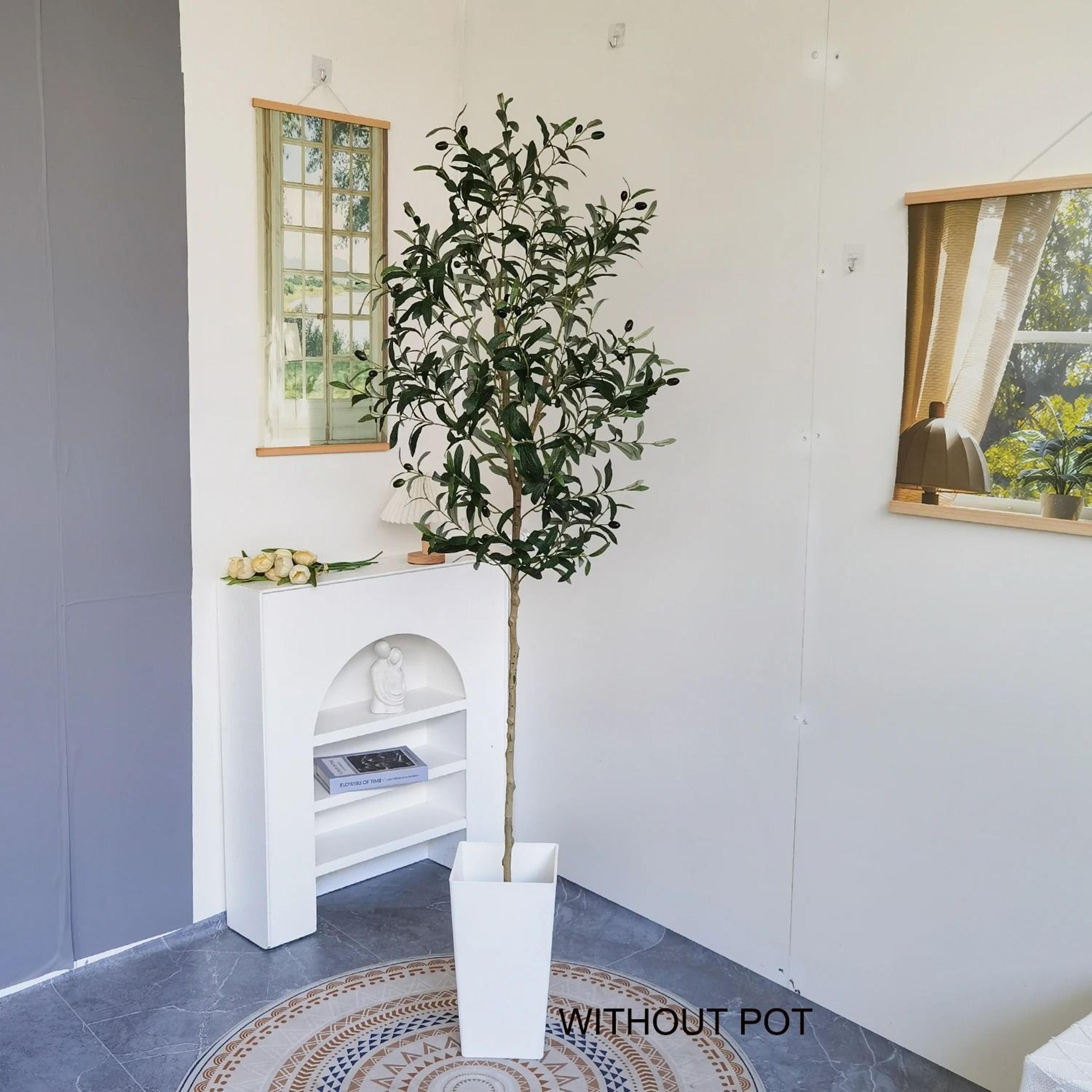 Artificial Olive Tree Branch  Modern Minimalist Mediterranean Fake Plant For Living Room Balcony  S 3
