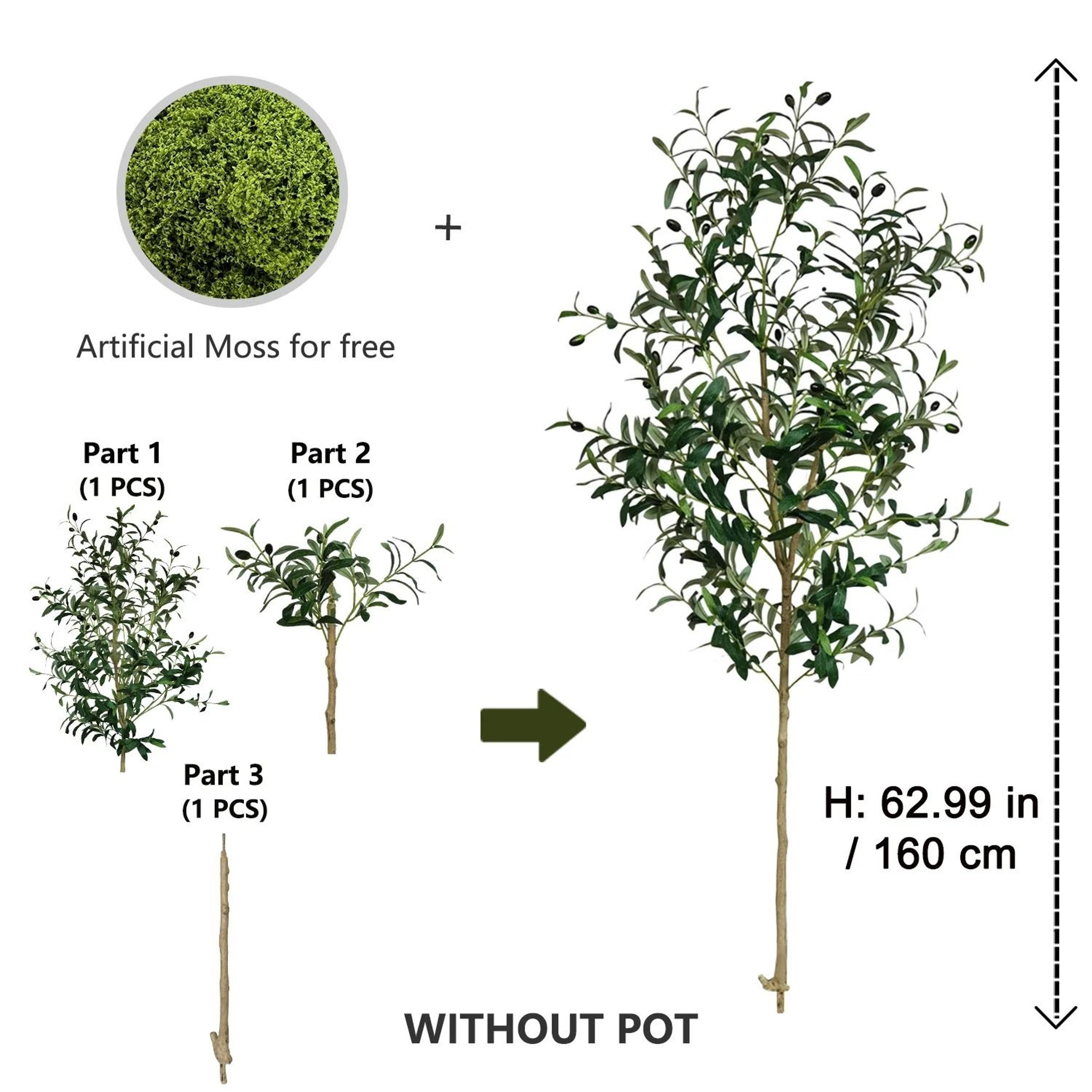 Artificial Olive Tree Branch  Modern Minimalist Mediterranean Fake Plant For Living Room Balcony  S 9