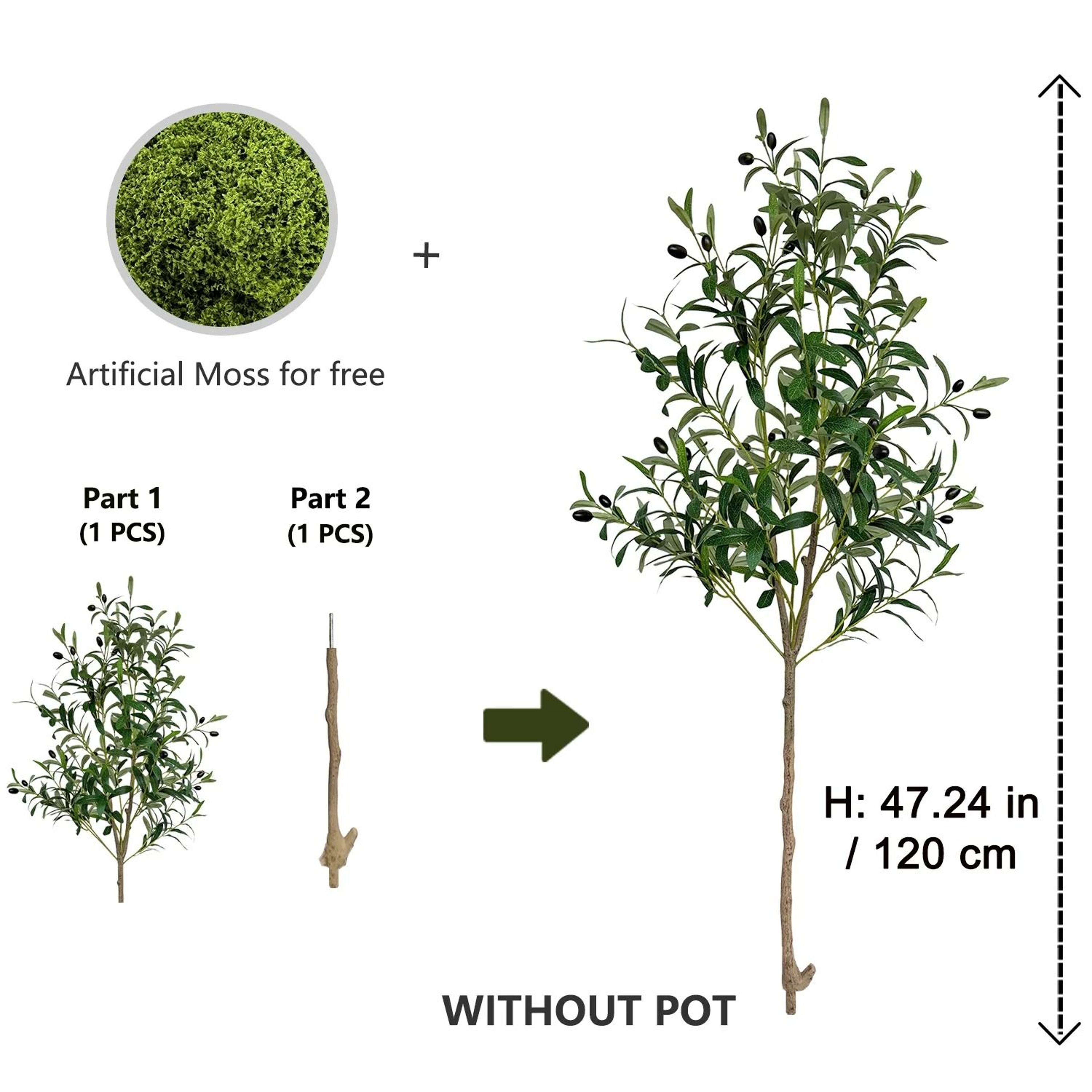Artificial Olive Tree Branch  Modern Minimalist Mediterranean Fake Plant For Living Room Balcony  S 7