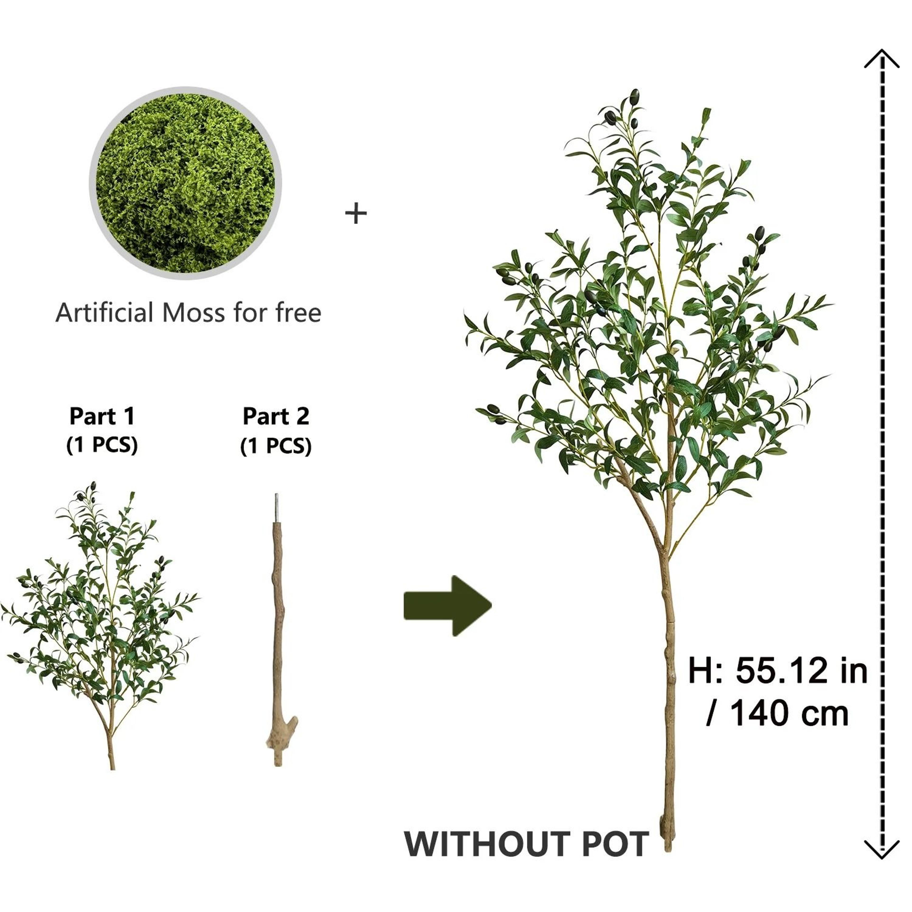Artificial Olive Tree Branch  Modern Minimalist Mediterranean Fake Plant For Living Room Balcony  S 8
