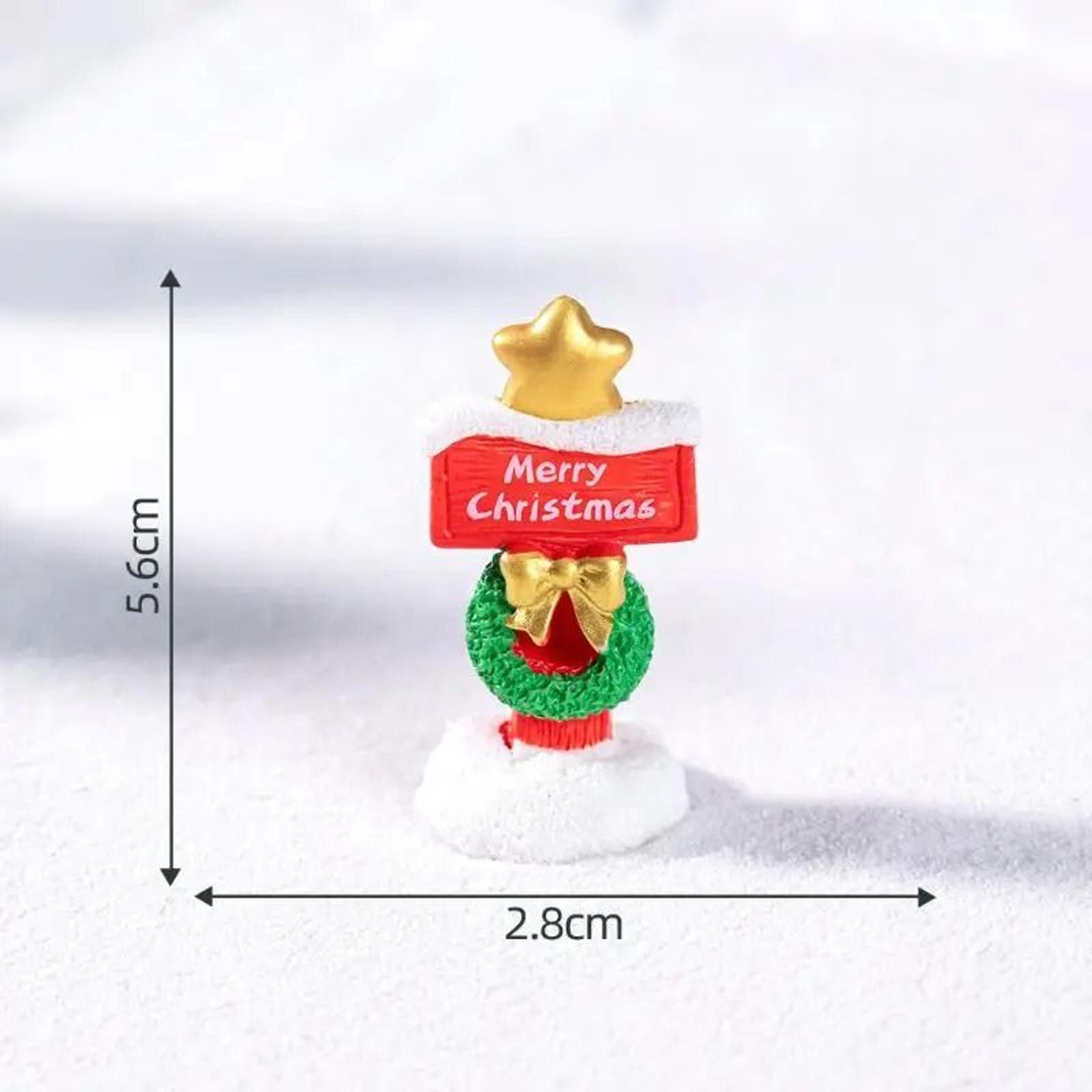 Resin Miniature Road Signs  Realistic DIY Fairy Garden Ornaments  MicroLandscape Christmas Dollhous 9