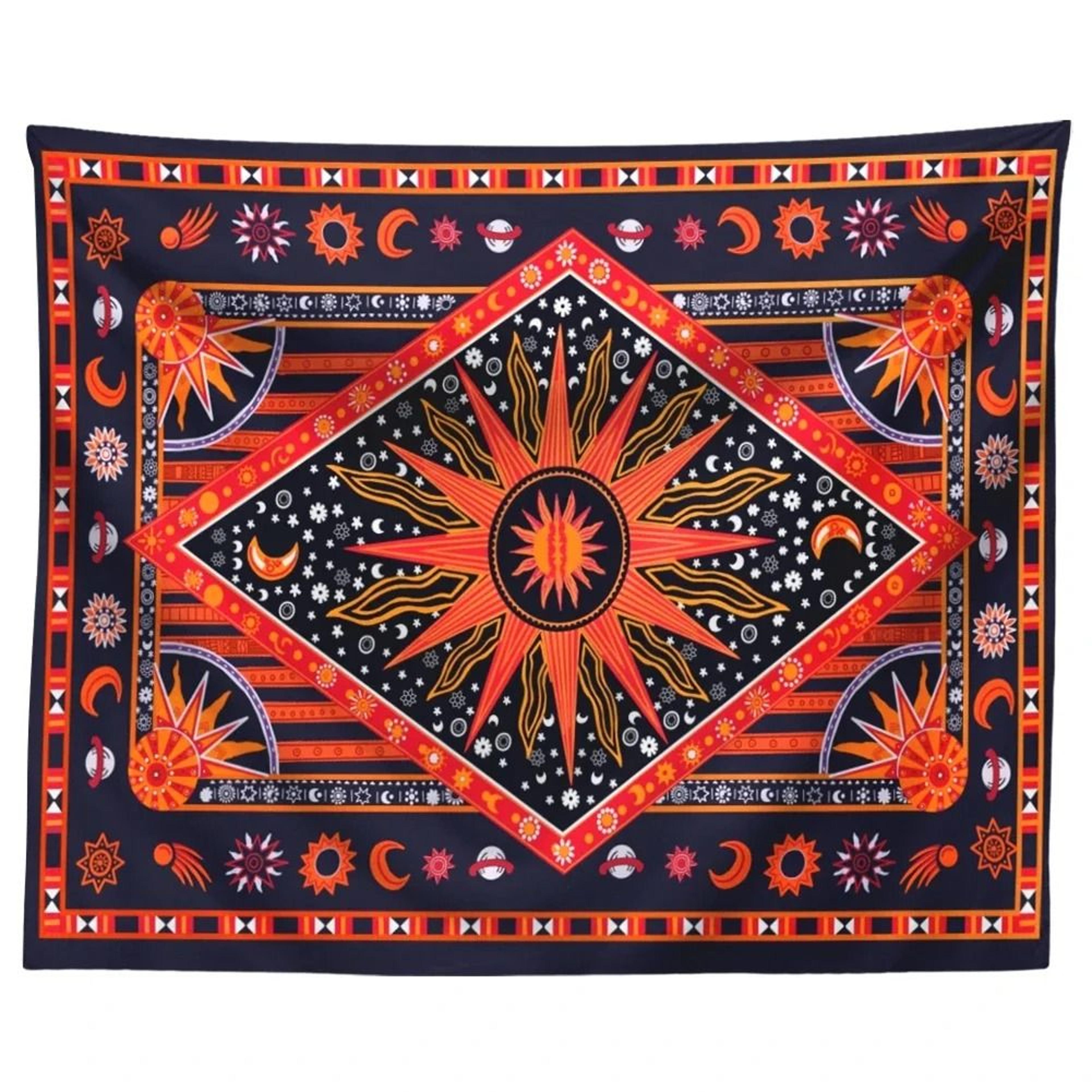 Indian Tarot  Mandala Divination Tapestry  Bohemian Hippie Wall Hanging For Bedroom Living Room  Ae 9