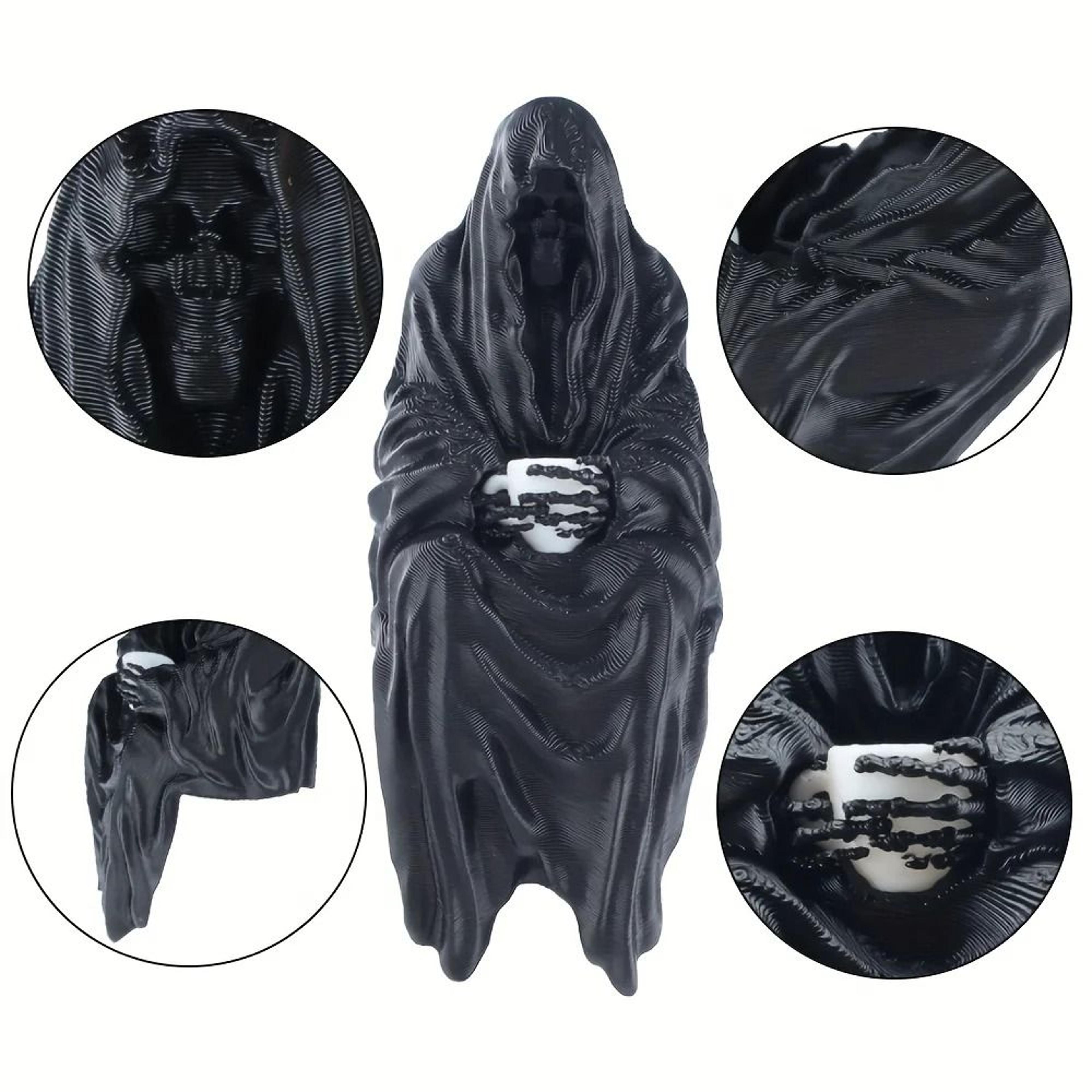 3D Printed Hooded Cloaked Statue  Mysterious Gothic Dark Ornament  Stealthy Figurine For Desk Shelf 4