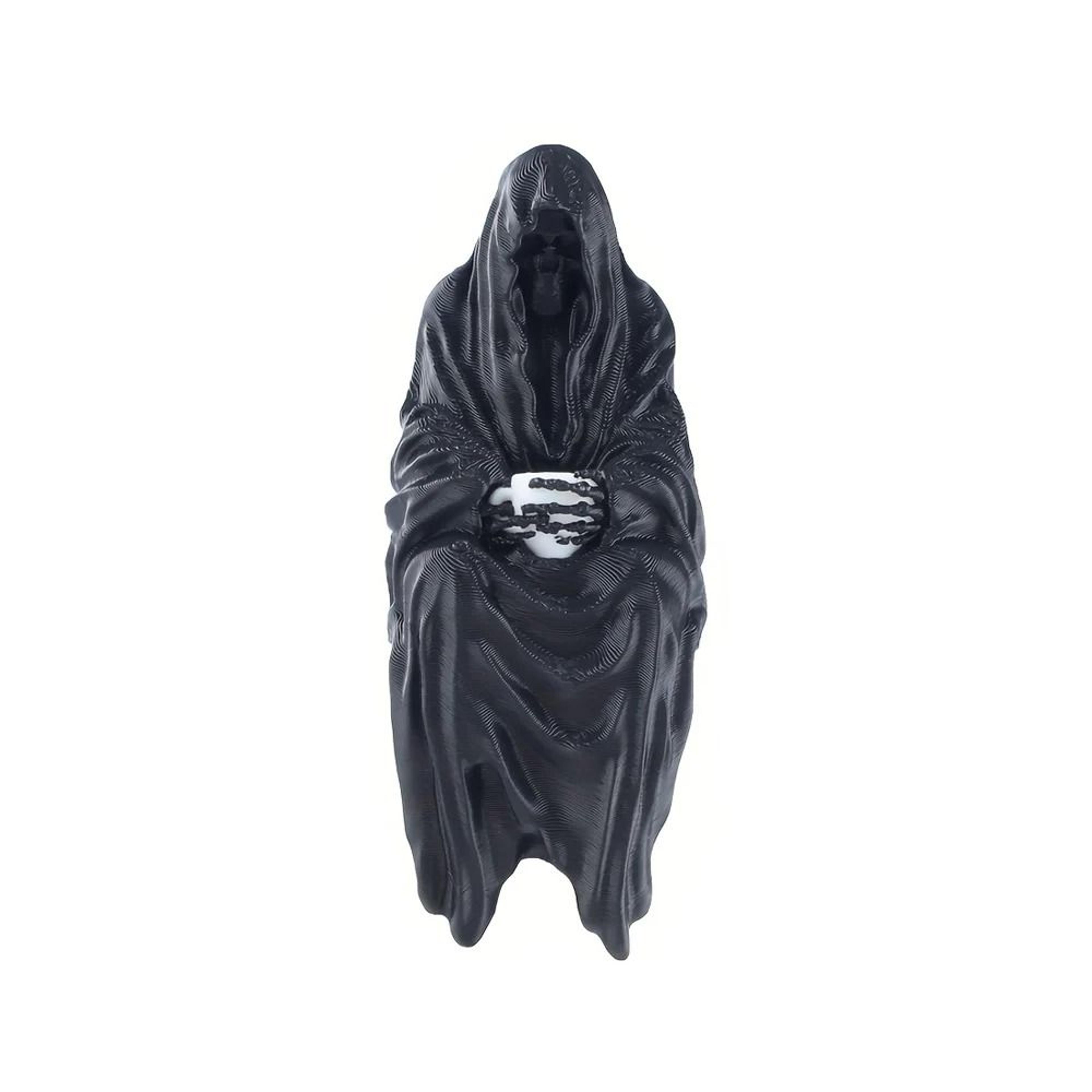 3D Printed Hooded Cloaked Statue  Mysterious Gothic Dark Ornament  Stealthy Figurine For Desk Shelf 7