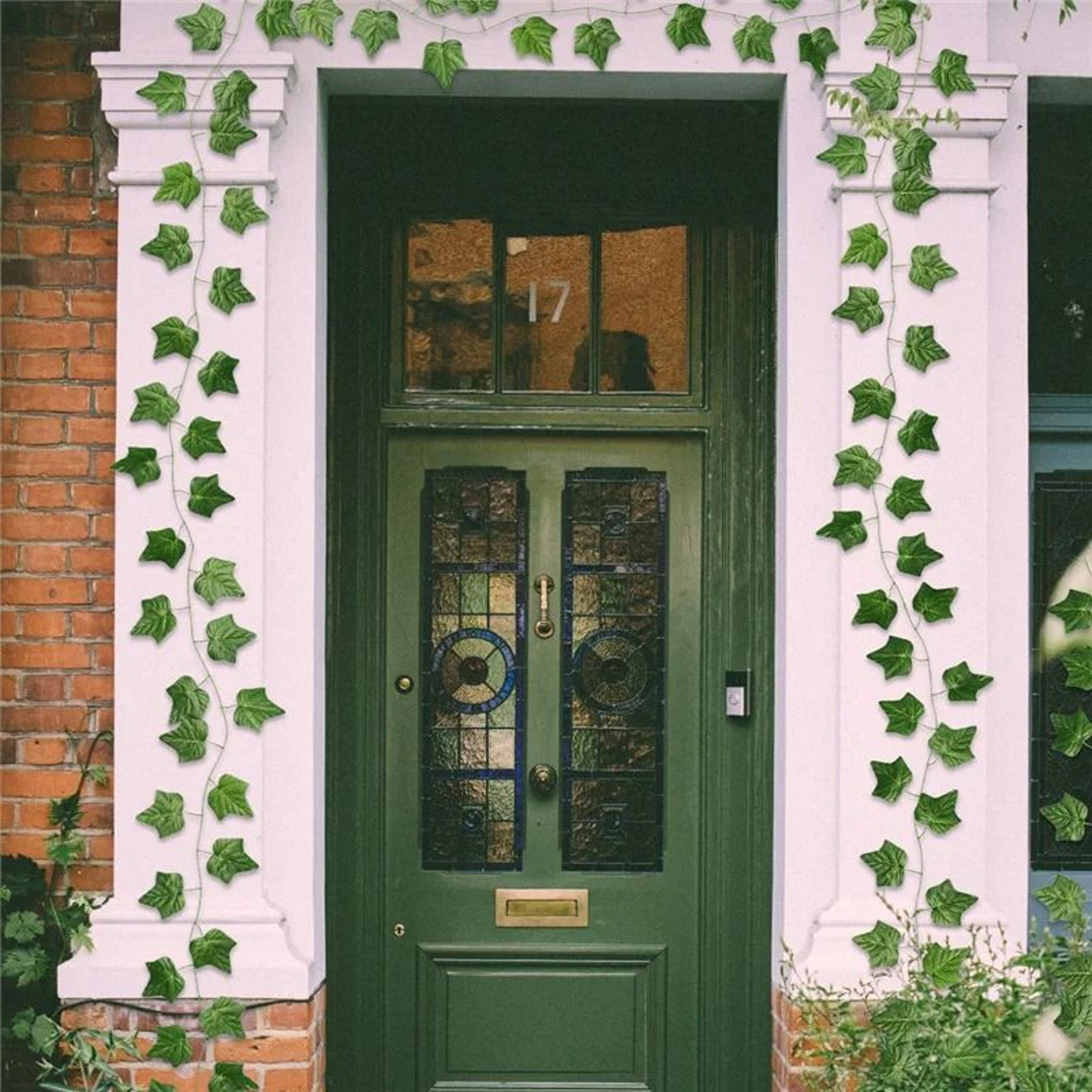 Ivy Green Fake Leaves Garland  Artificial Plant Vine  Foliage Home Decor For Wall Decoration  Plast 6