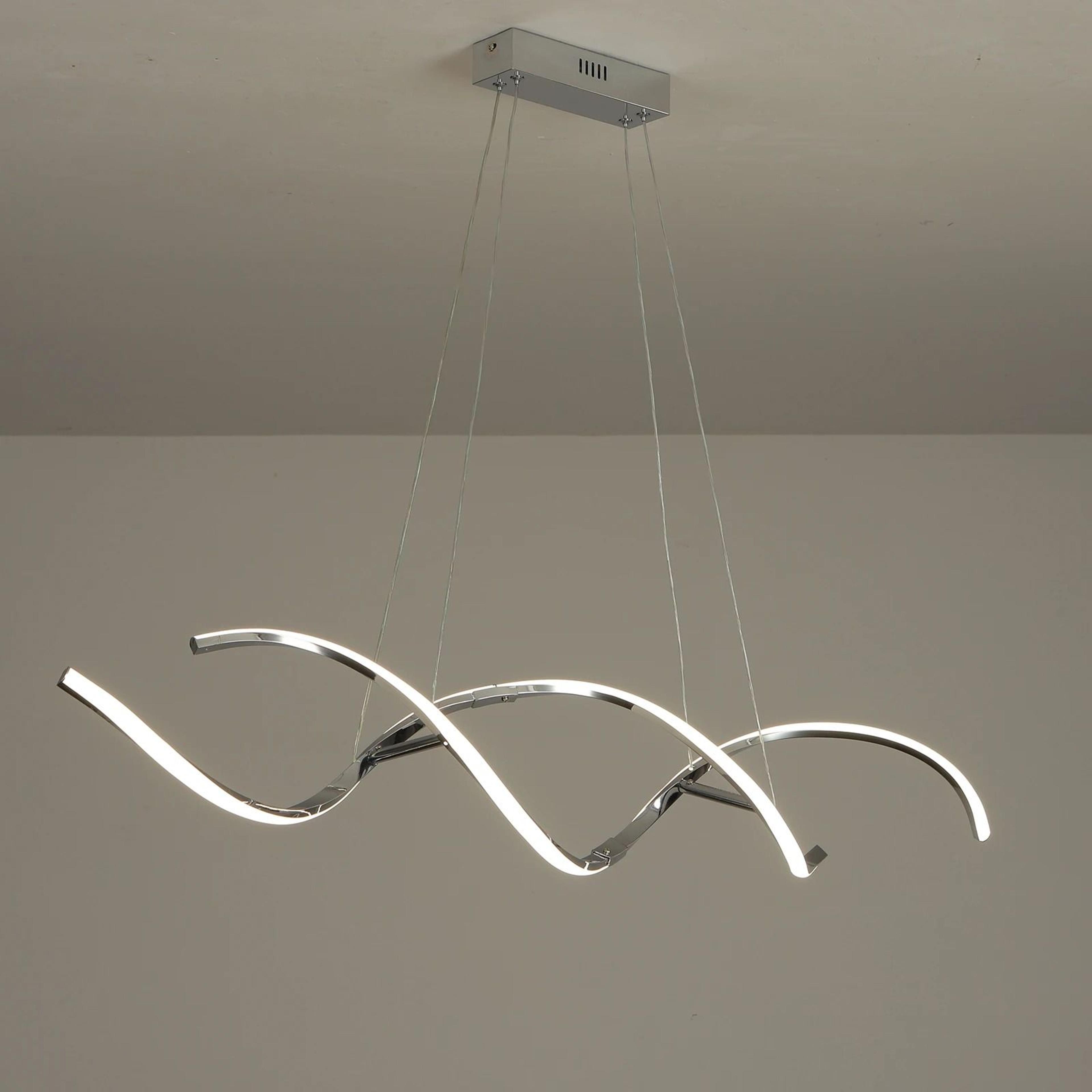 Modern Minimalist Linear Chandelier  HighDefinition LED Pendant Lighting For Dining Rooms Kitchen I 3
