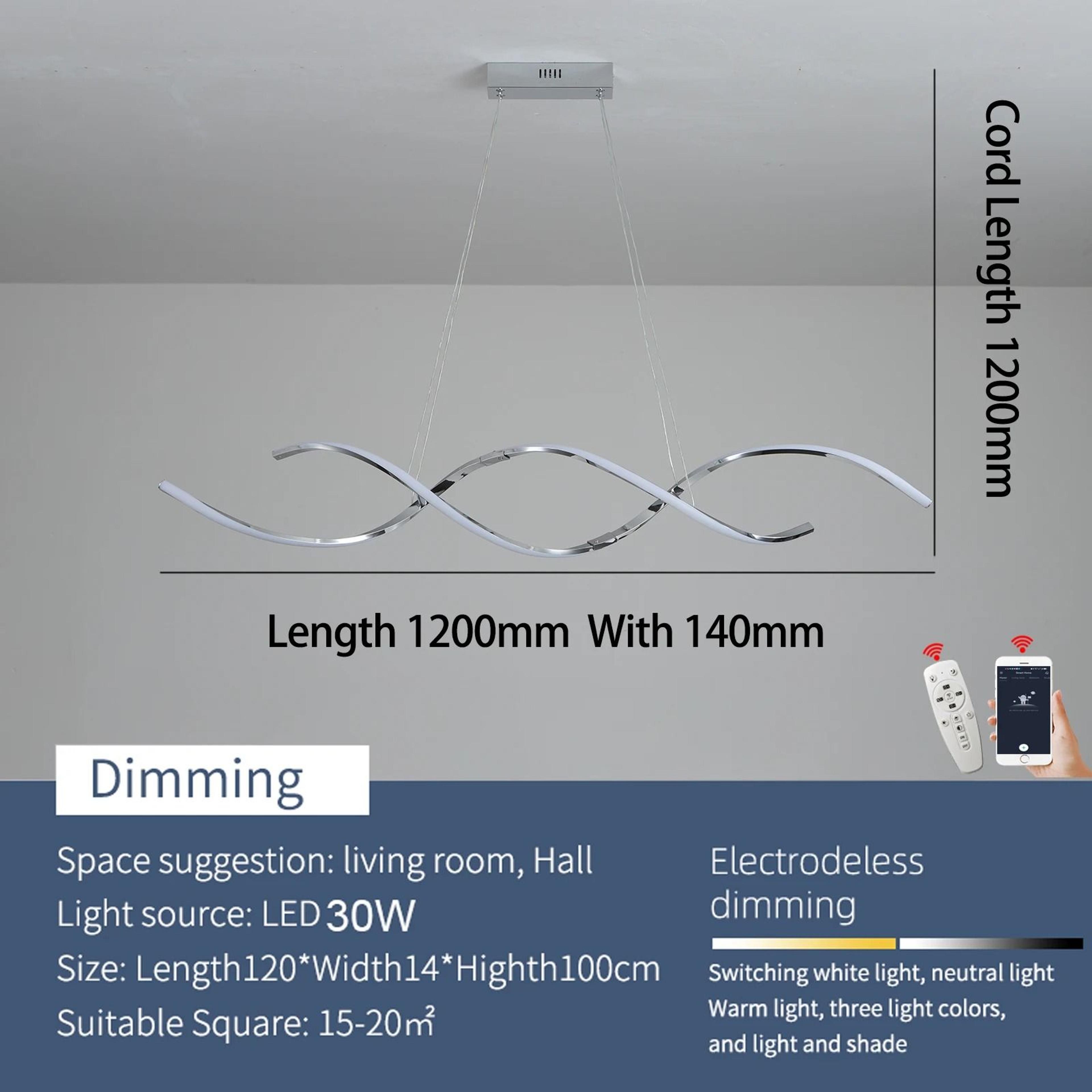 Modern Minimalist Linear Chandelier  HighDefinition LED Pendant Lighting For Dining Rooms Kitchen I 6
