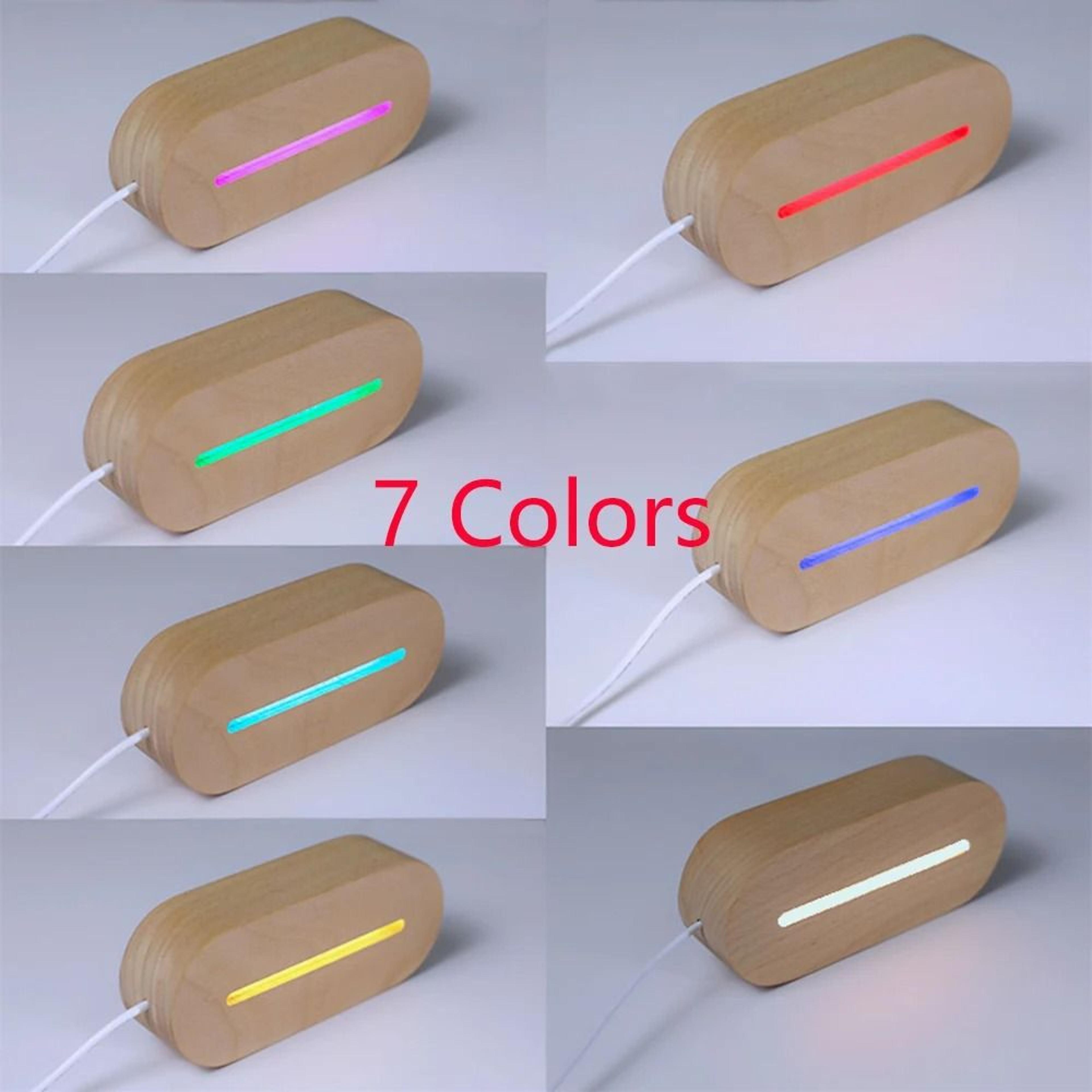 Personalized USB Acrylic Night Light  Custom Name Animal Designs For Modern Baby Nurseries Kids Bed 6