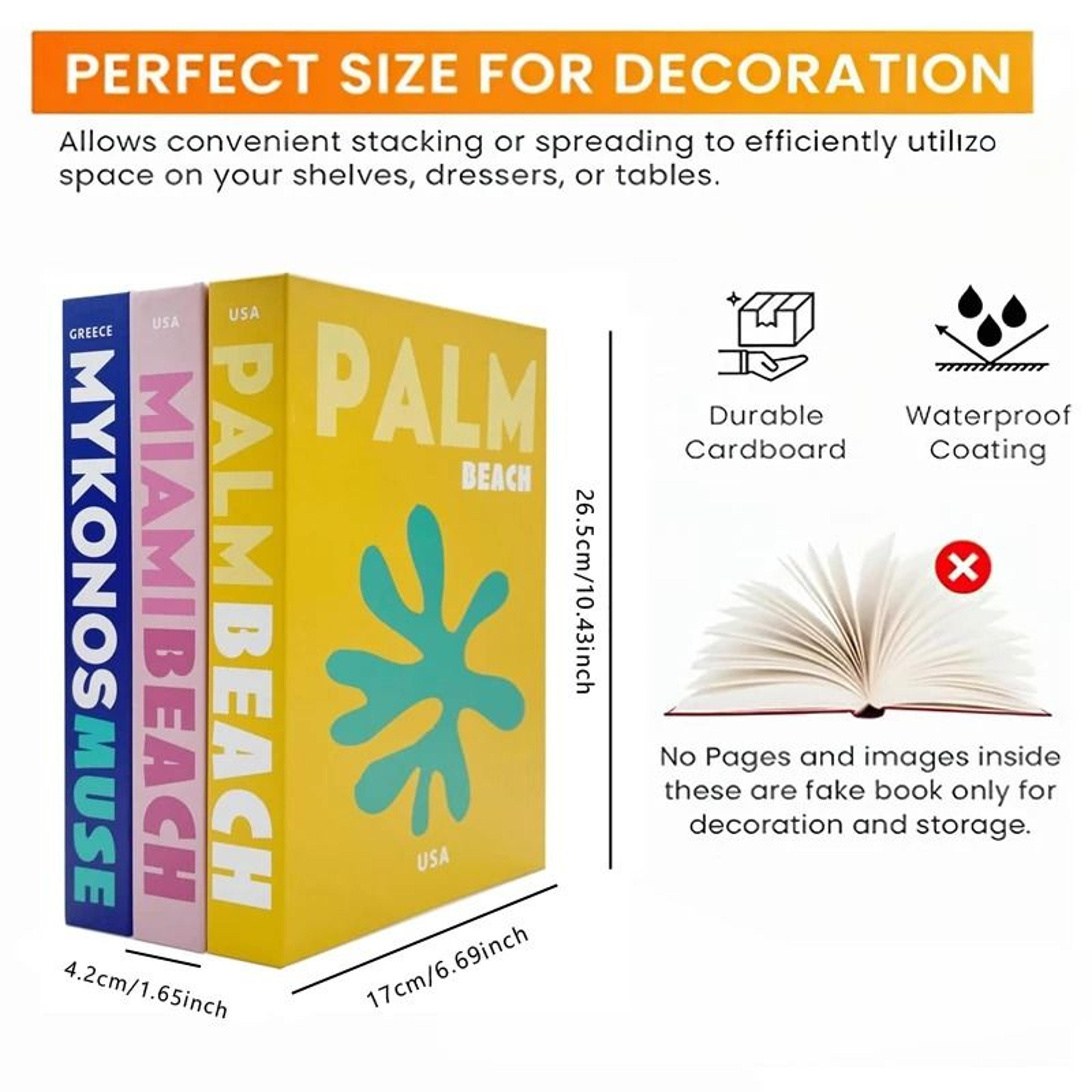 Modern Designer Fake Book Storage Box  HighDefinition Paris Fashion Decorative Books For Coffee Tab 6