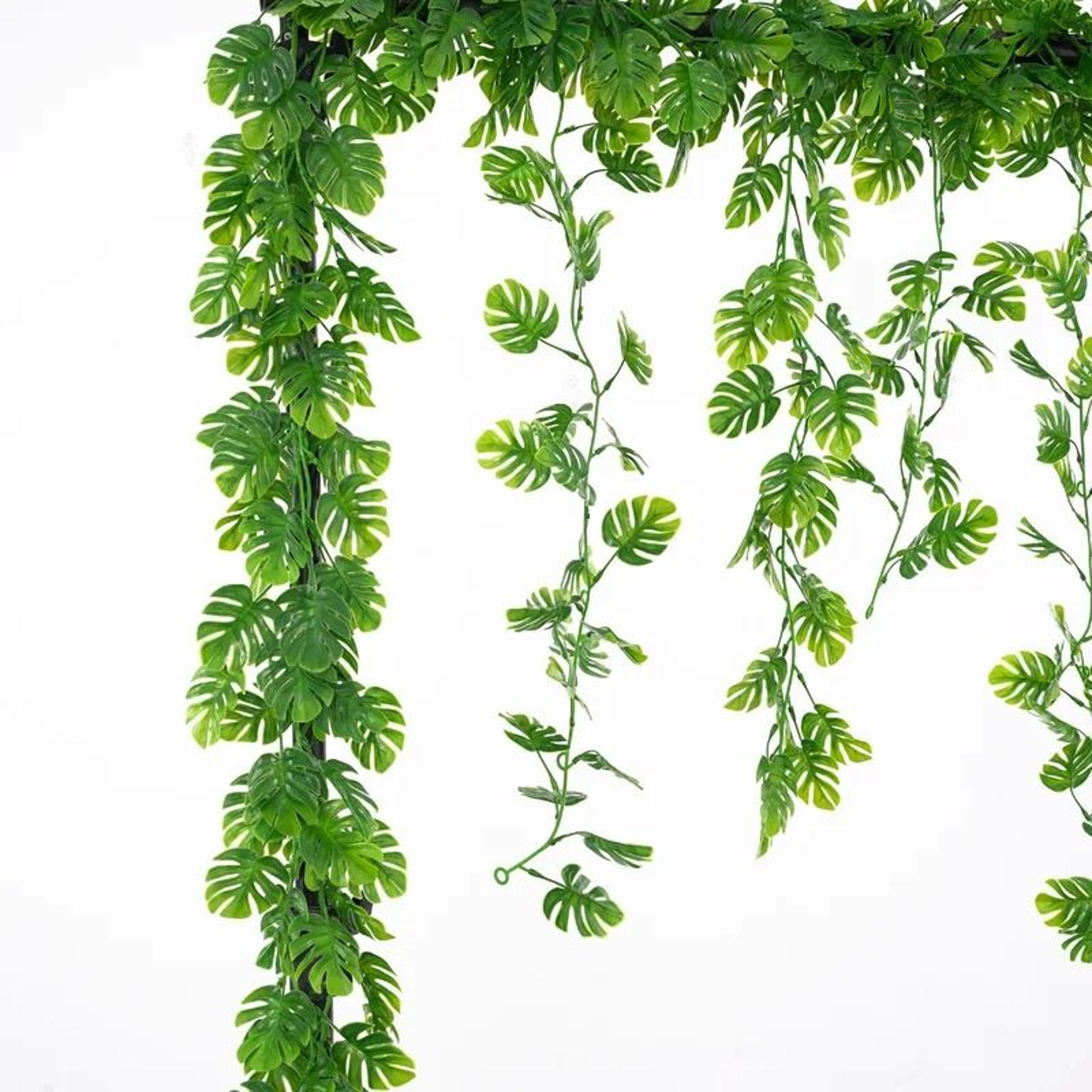 Lush Artificial Hanging Monstera  Tropical Vines 3