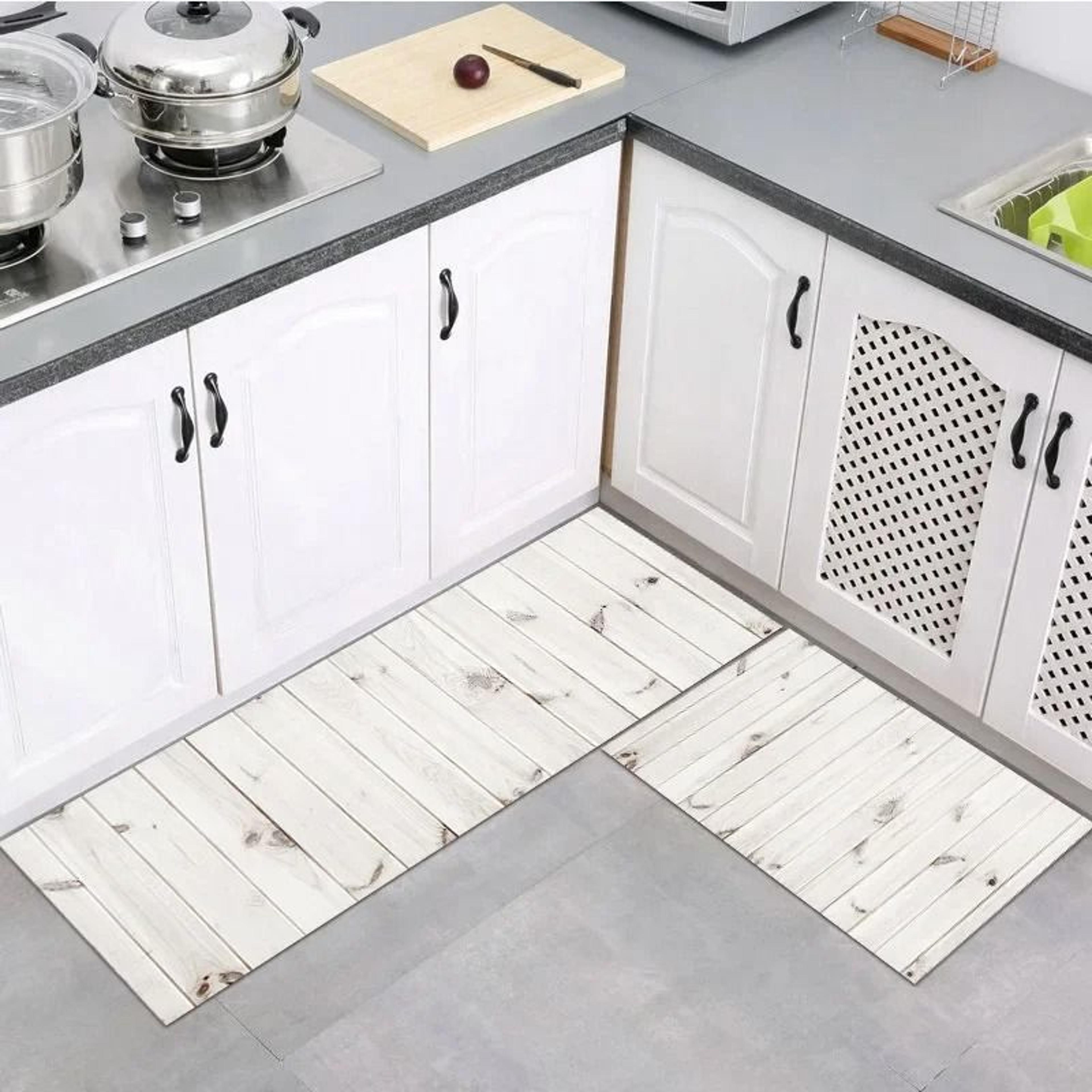 Modern Wood Grain Printed NonSlip Floor Mat 1