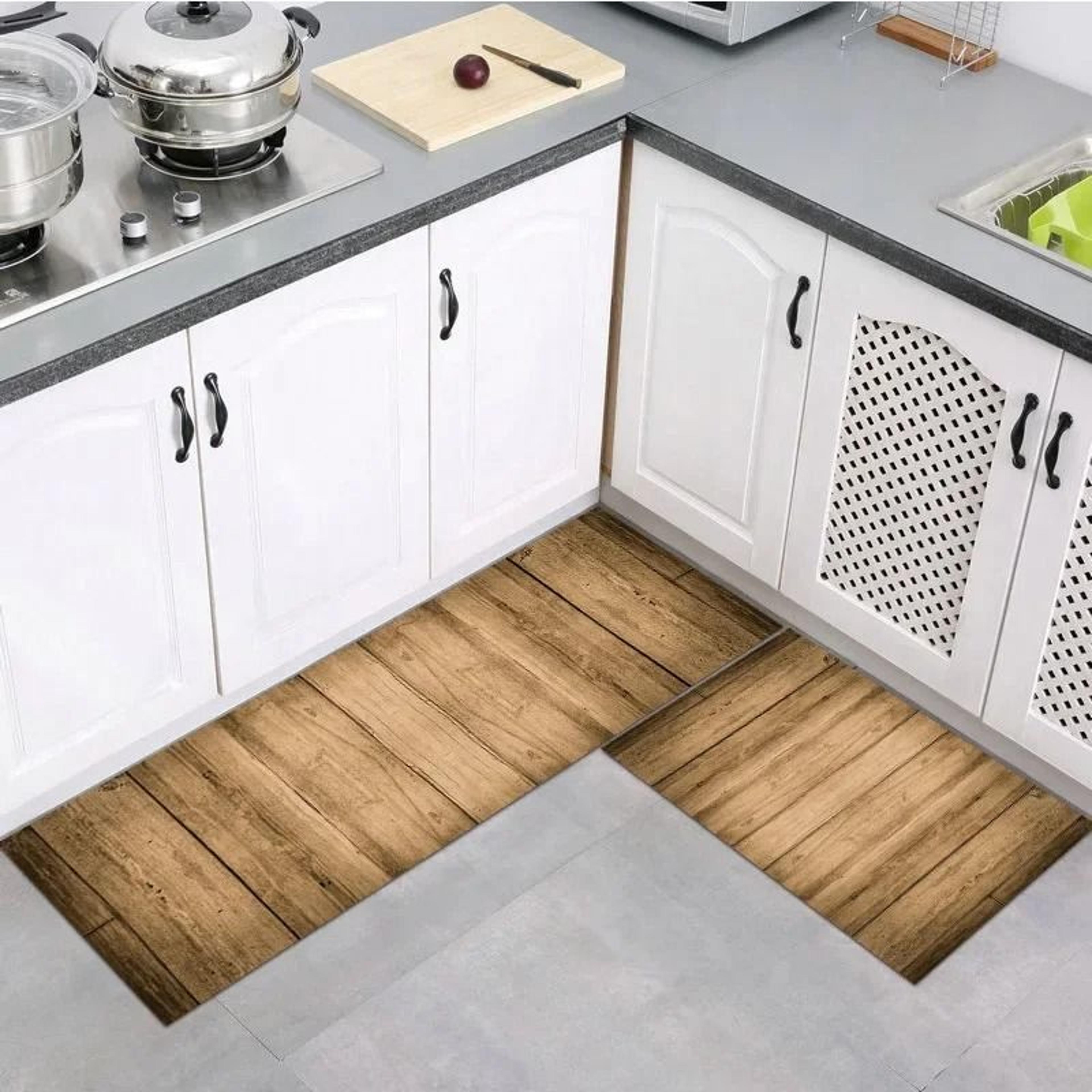 Modern Wood Grain Printed NonSlip Floor Mat 6