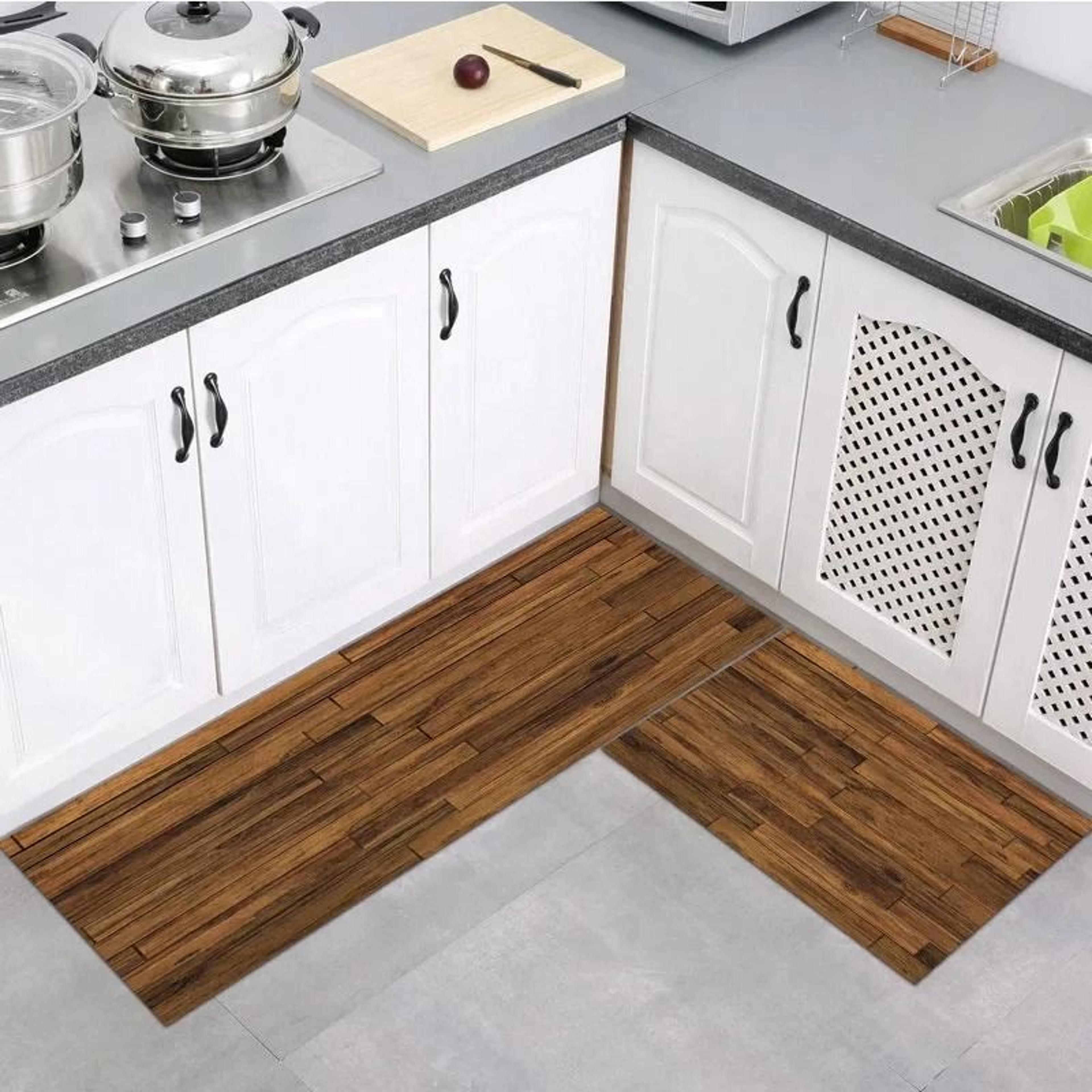 Modern Wood Grain Printed NonSlip Floor Mat 8