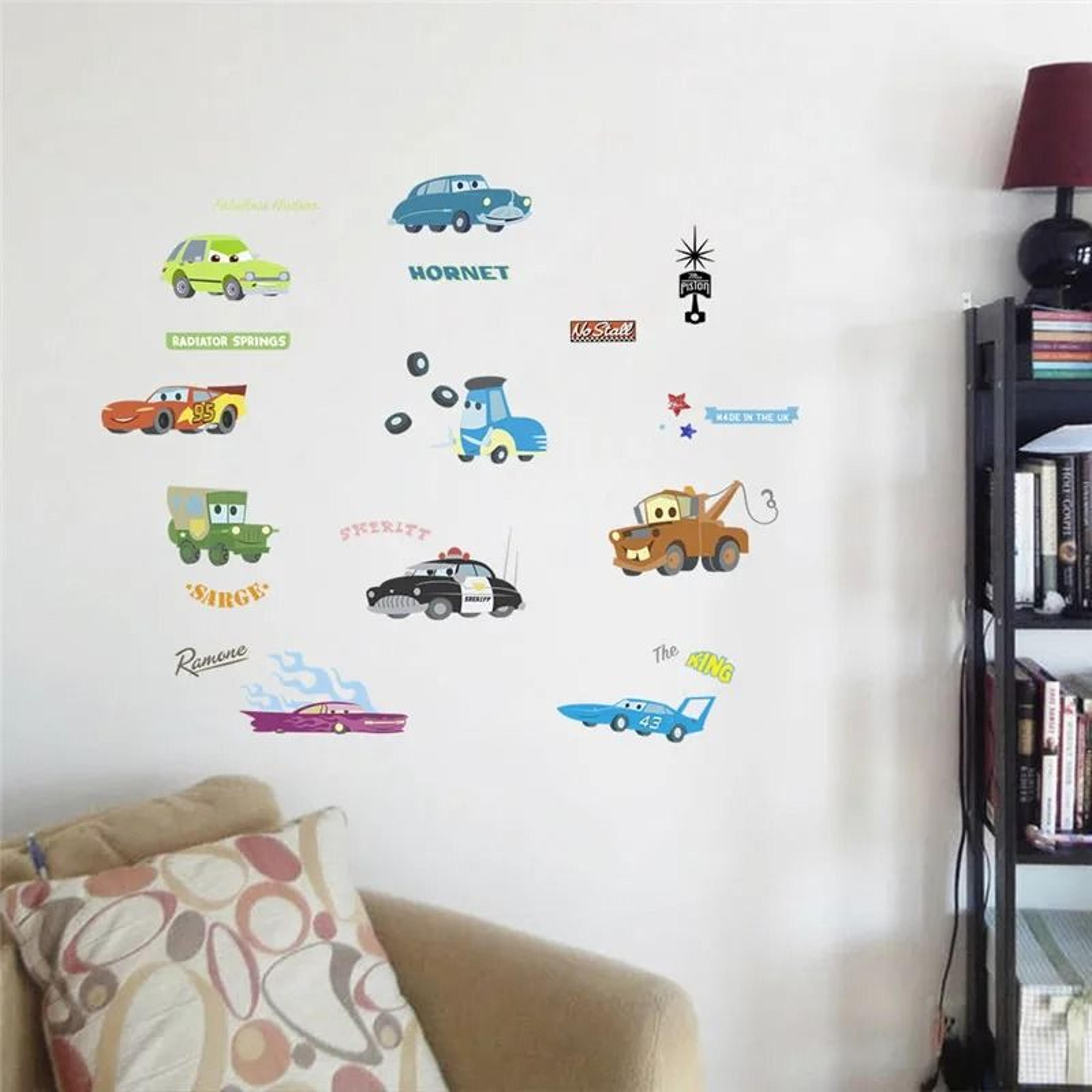 3D Lightning McQueen Mural  HighDefinition Cartoon Racing Wall Decals 14