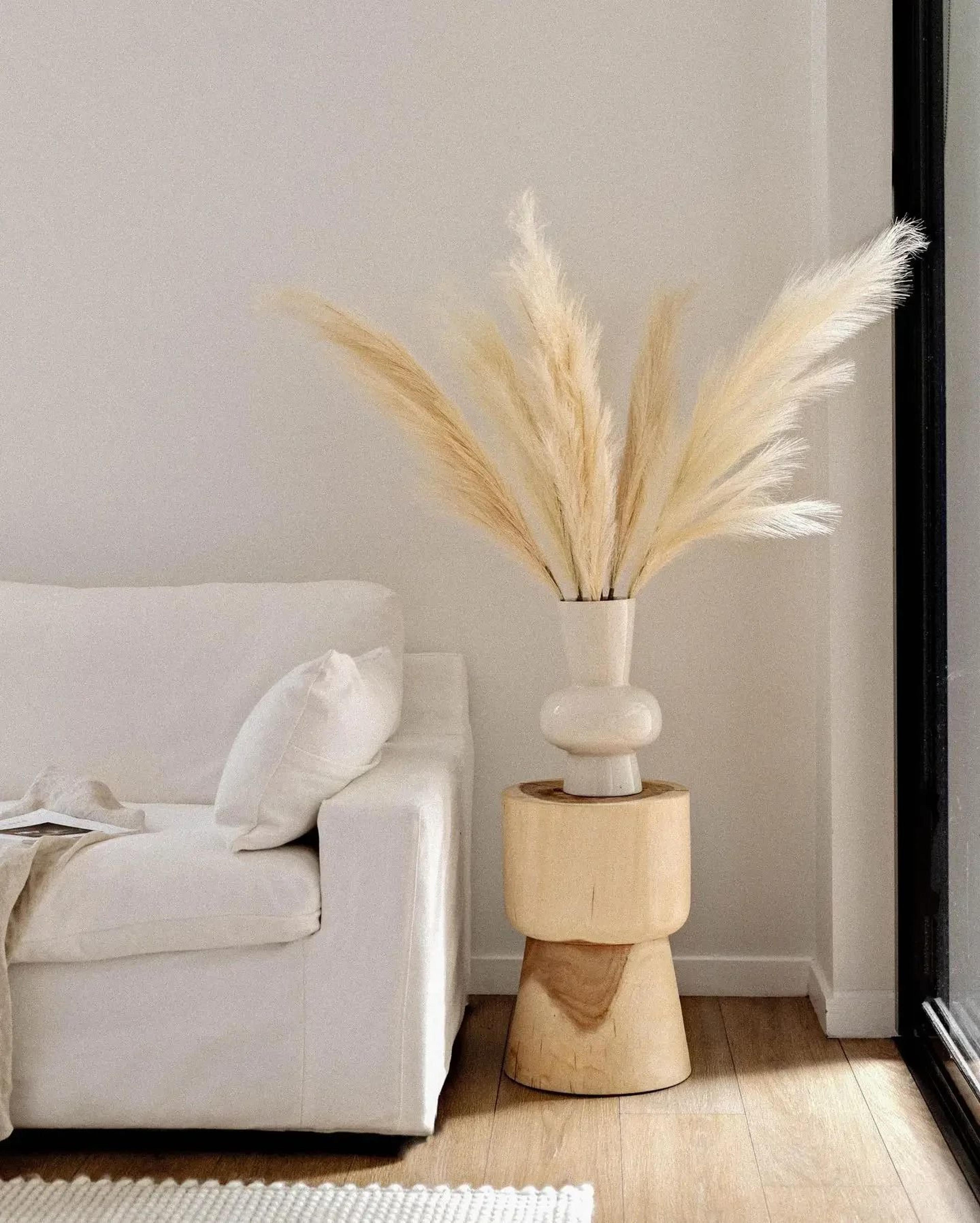 Tall Fluffy Artificial Pampas Grass 4Piece Set  Elegant Boho Home Decor For Floor Vases 3