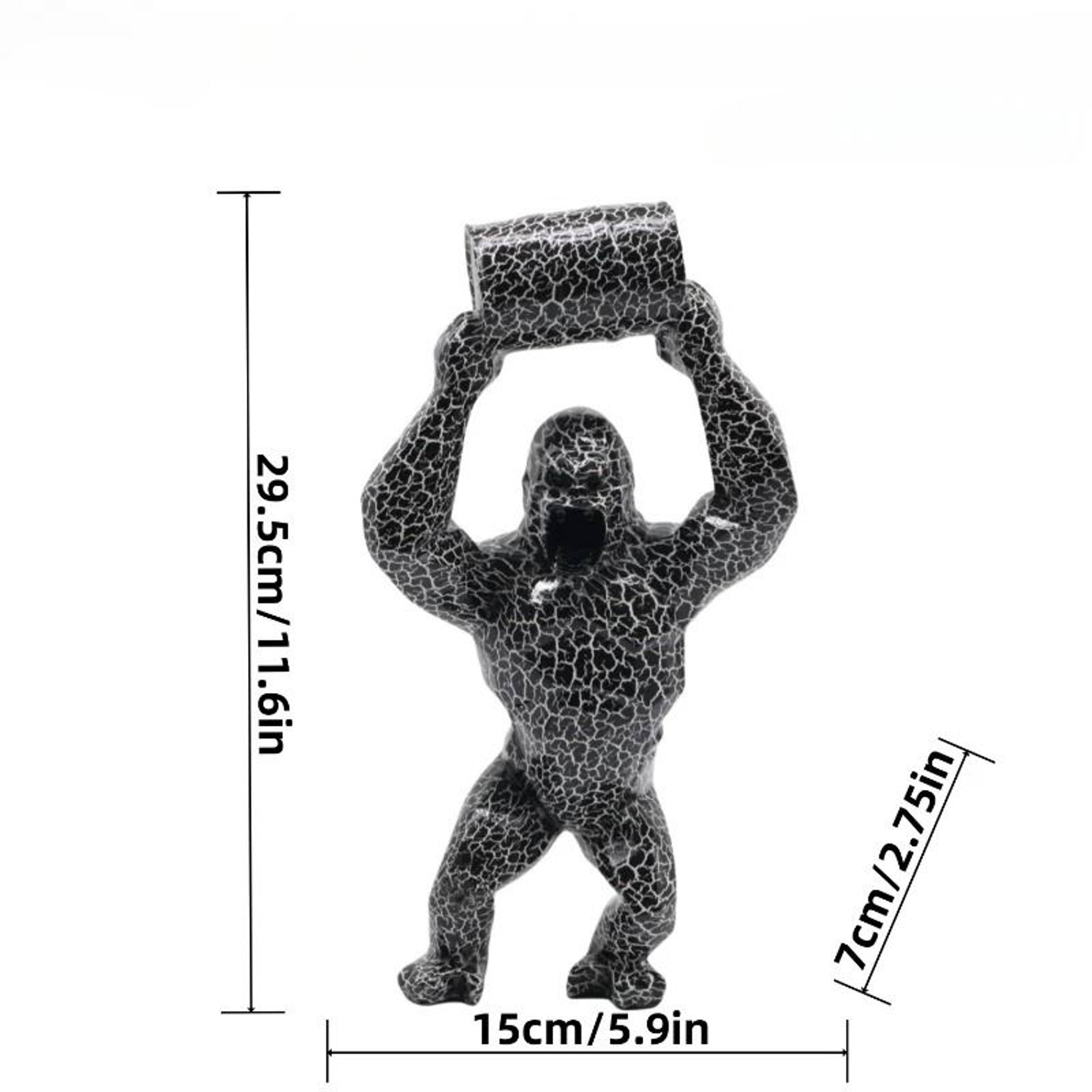 Creative Gorilla Resin Sculpture  Lift The Bucket Modern Ape Figure Statue For Living Room And Offi 6