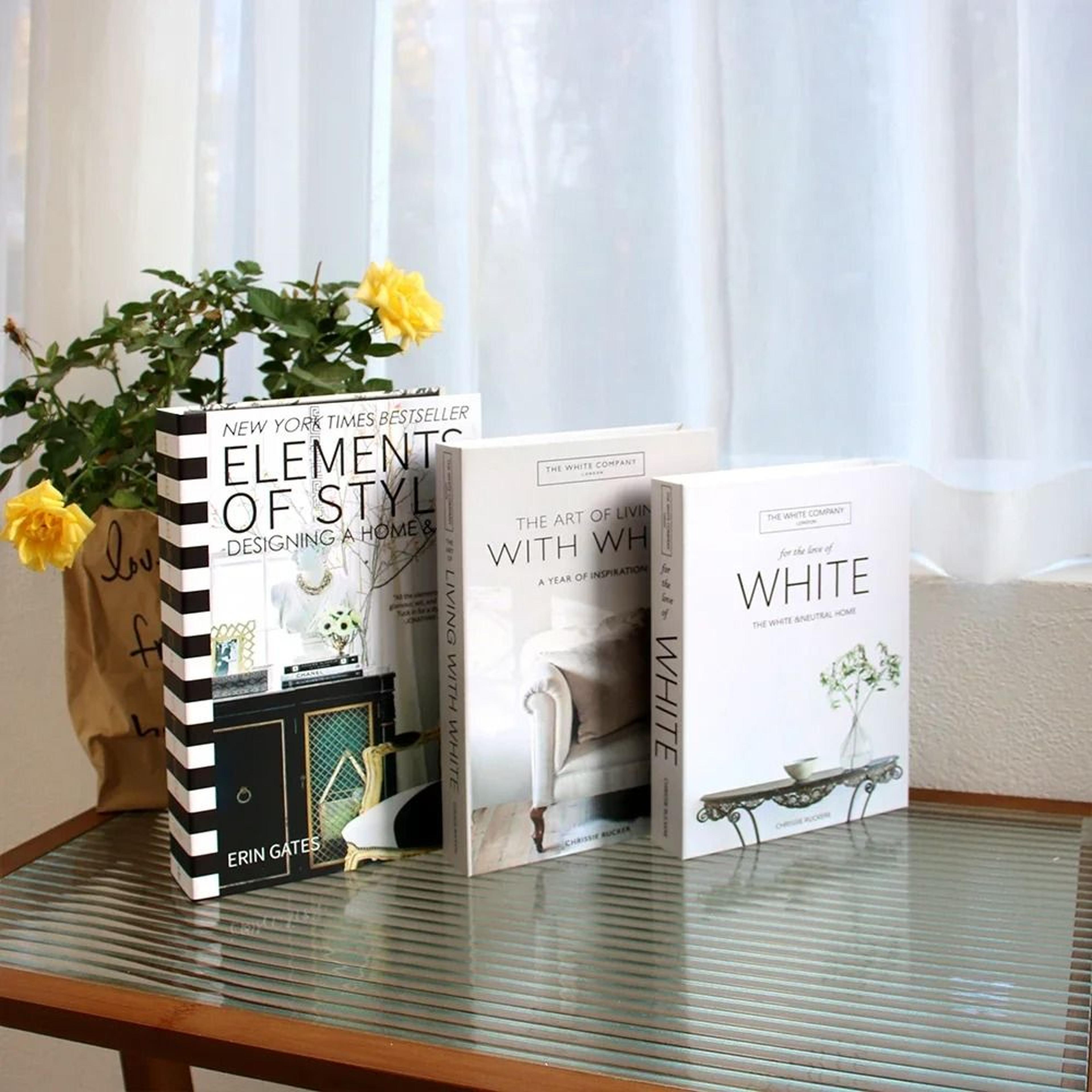 Luxury Decorative Fake Books Set  3pc Modern Bookshelf Ornaments  Aesthetic Coffee Table Decor Not  14