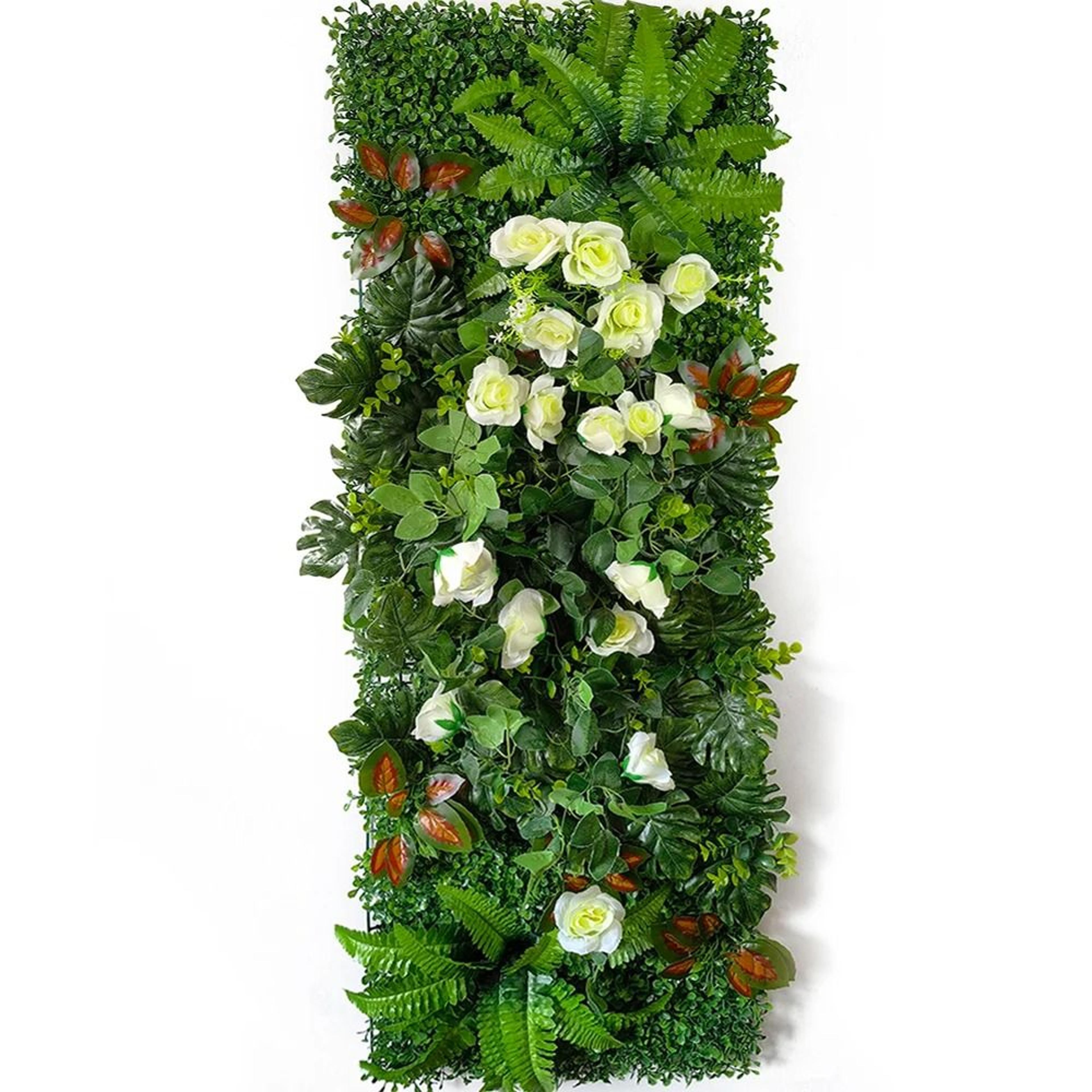 Artificial Greenery Hedge Grid 16x47 In  Simulated Milan Eucalyptus Wall  Wedding Backdrop  Garden  11