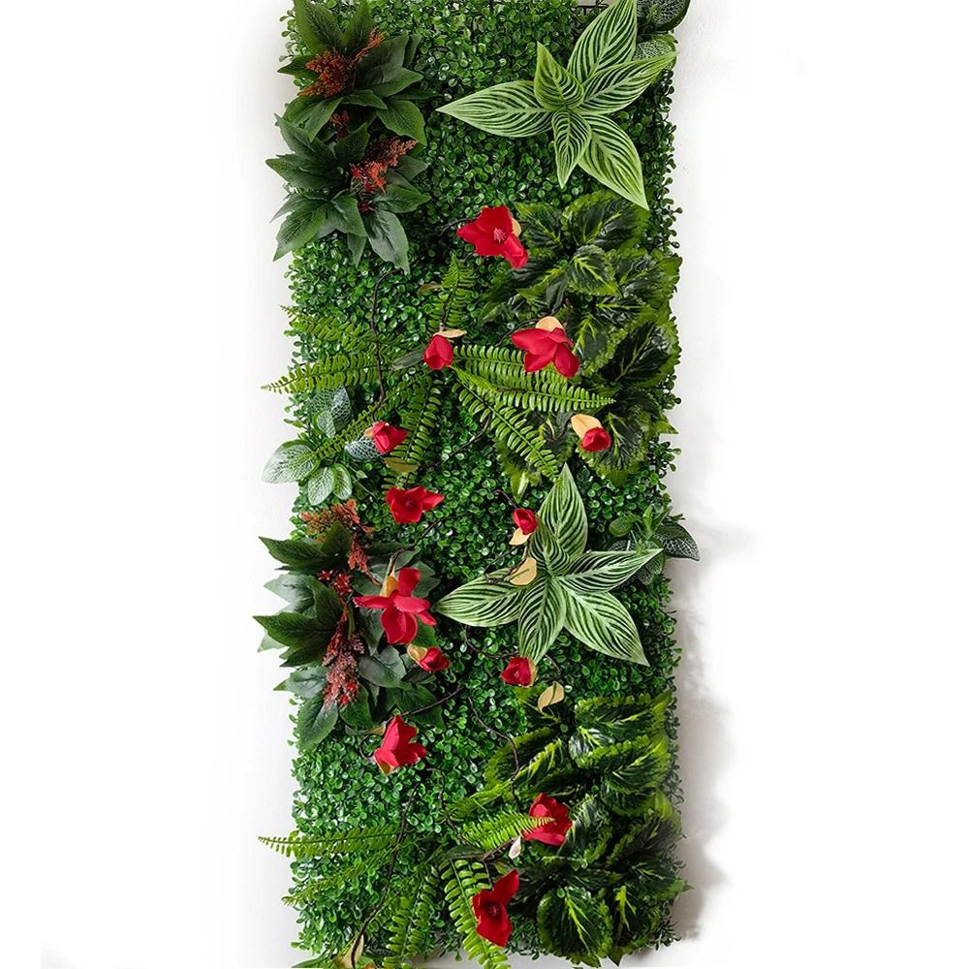 Artificial Greenery Hedge Grid 16x47 In  Simulated Milan Eucalyptus Wall  Wedding Backdrop  Garden  17