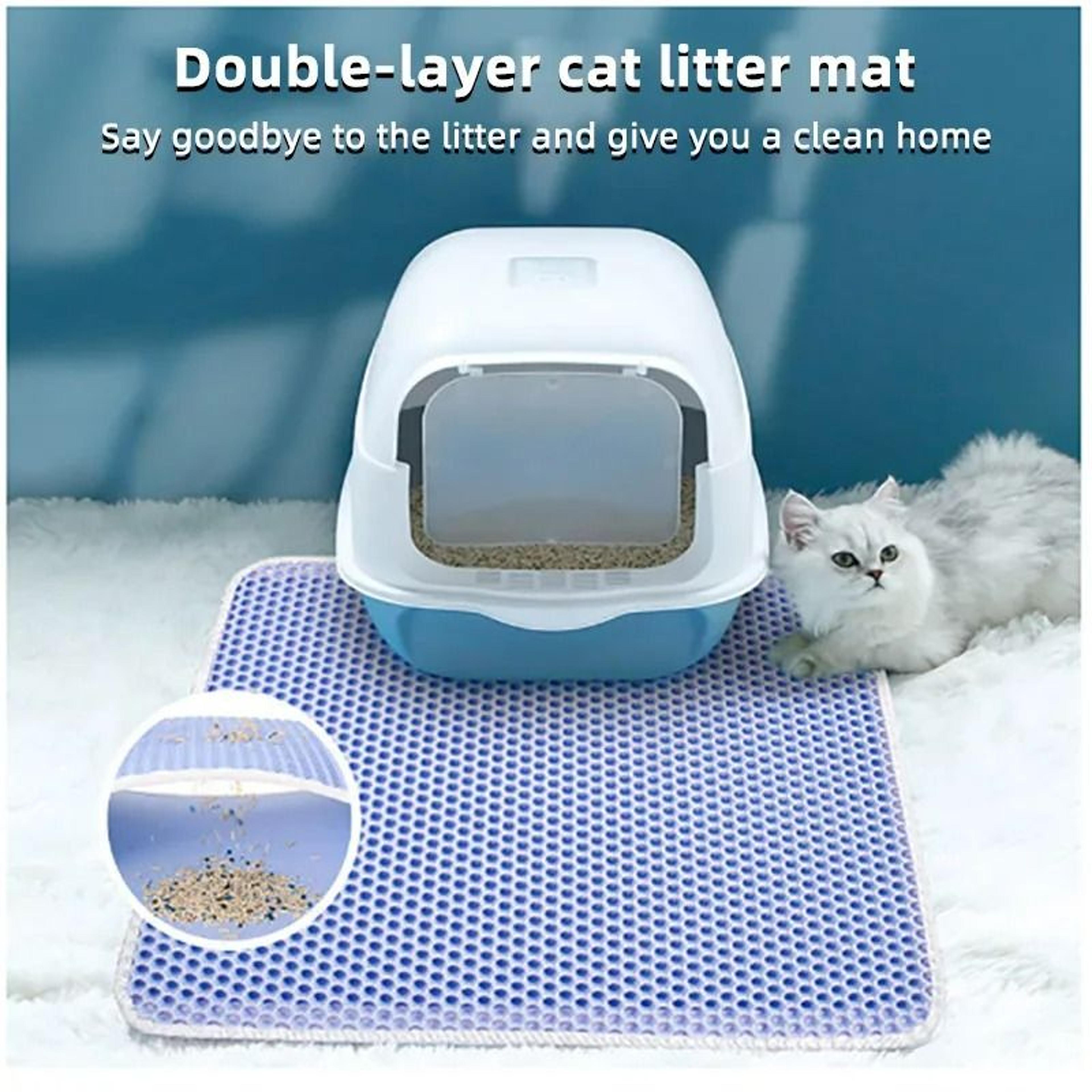 DoubleLayer Waterproof Cat Litter Trapping Mat 3