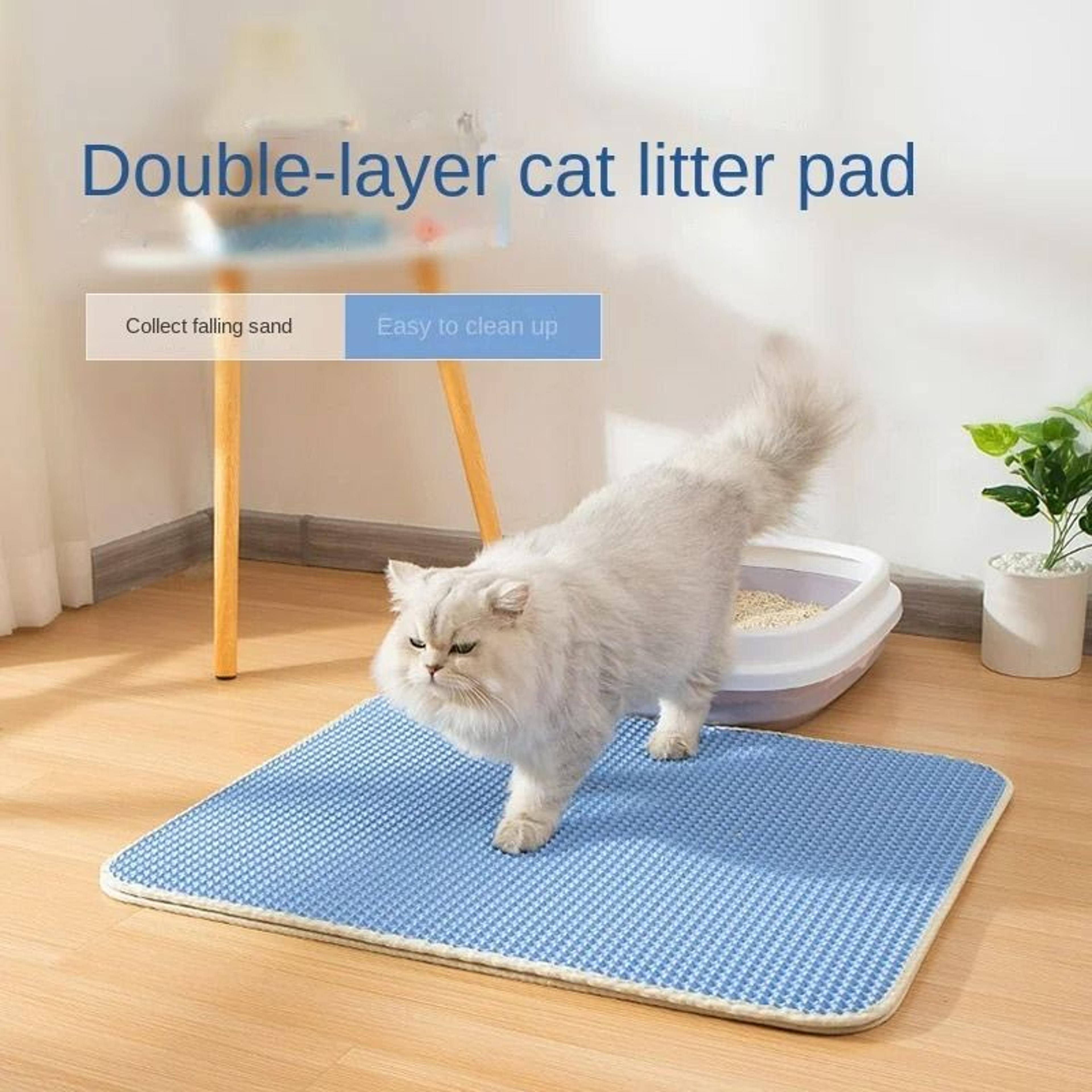 DoubleLayer Waterproof Cat Litter Trapping Mat 4