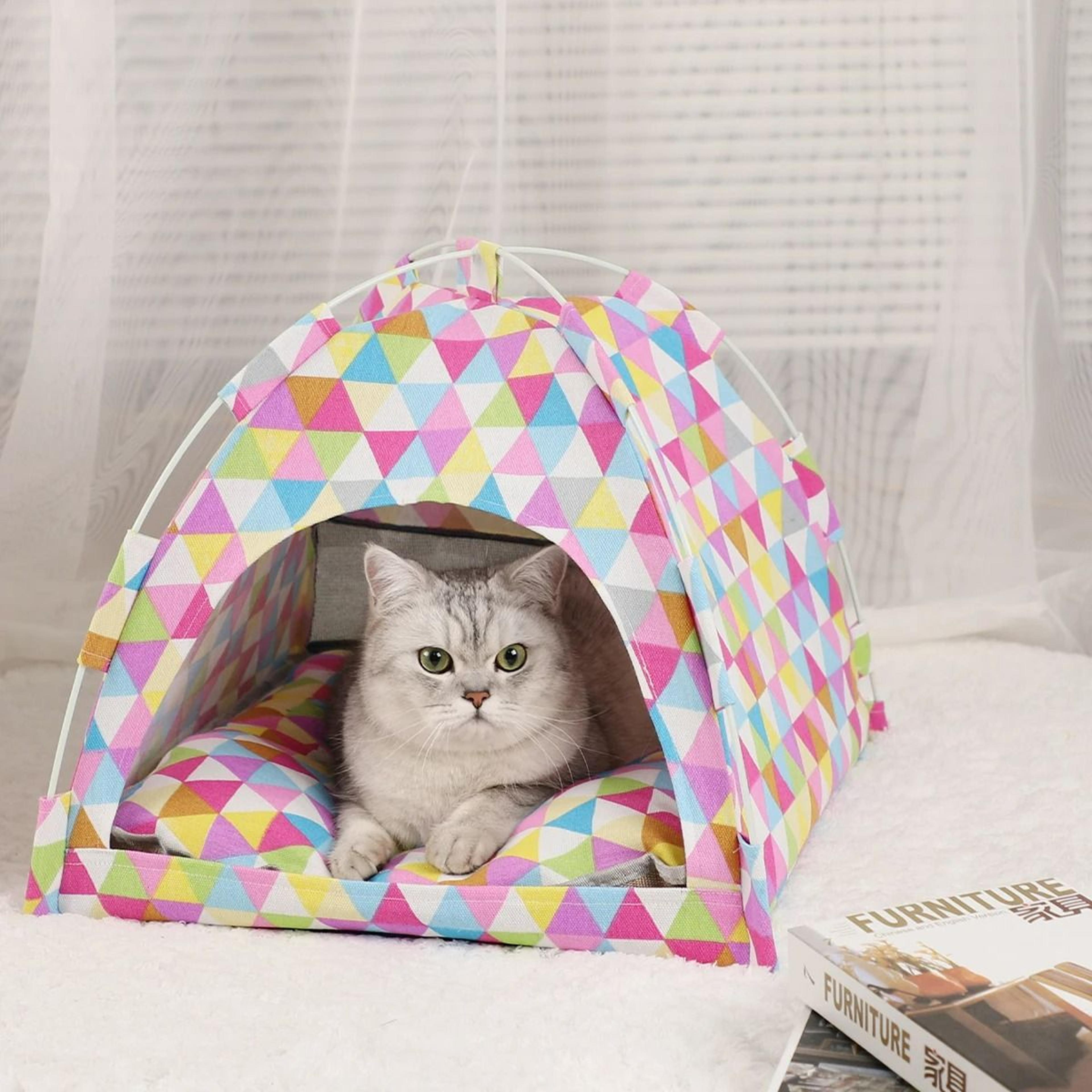 Indoor Pet Tent Bed With Removable Cushion 8