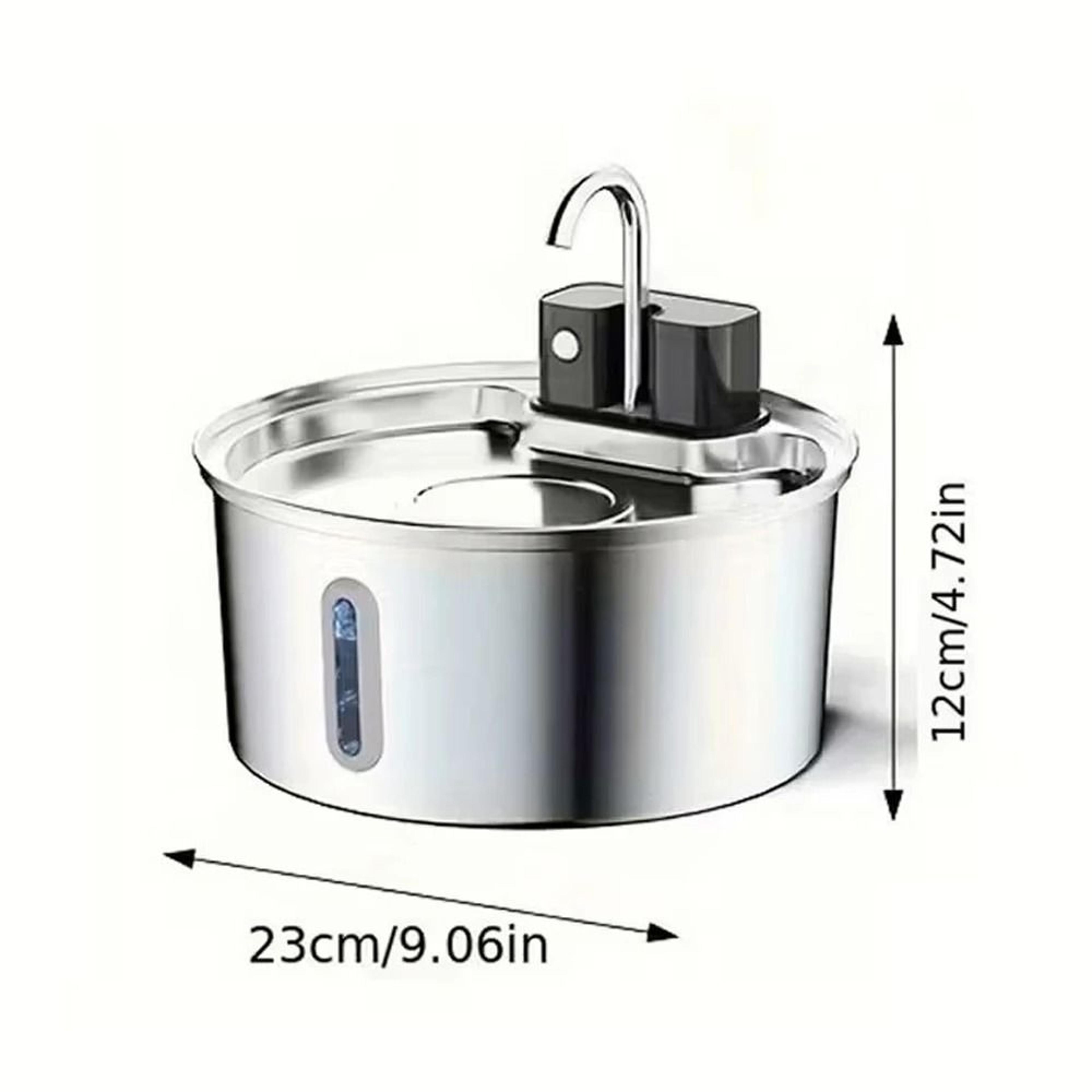 Wireless 32L Stainless Steel Cat Water Fountain With Battery And Motion Sensor 6