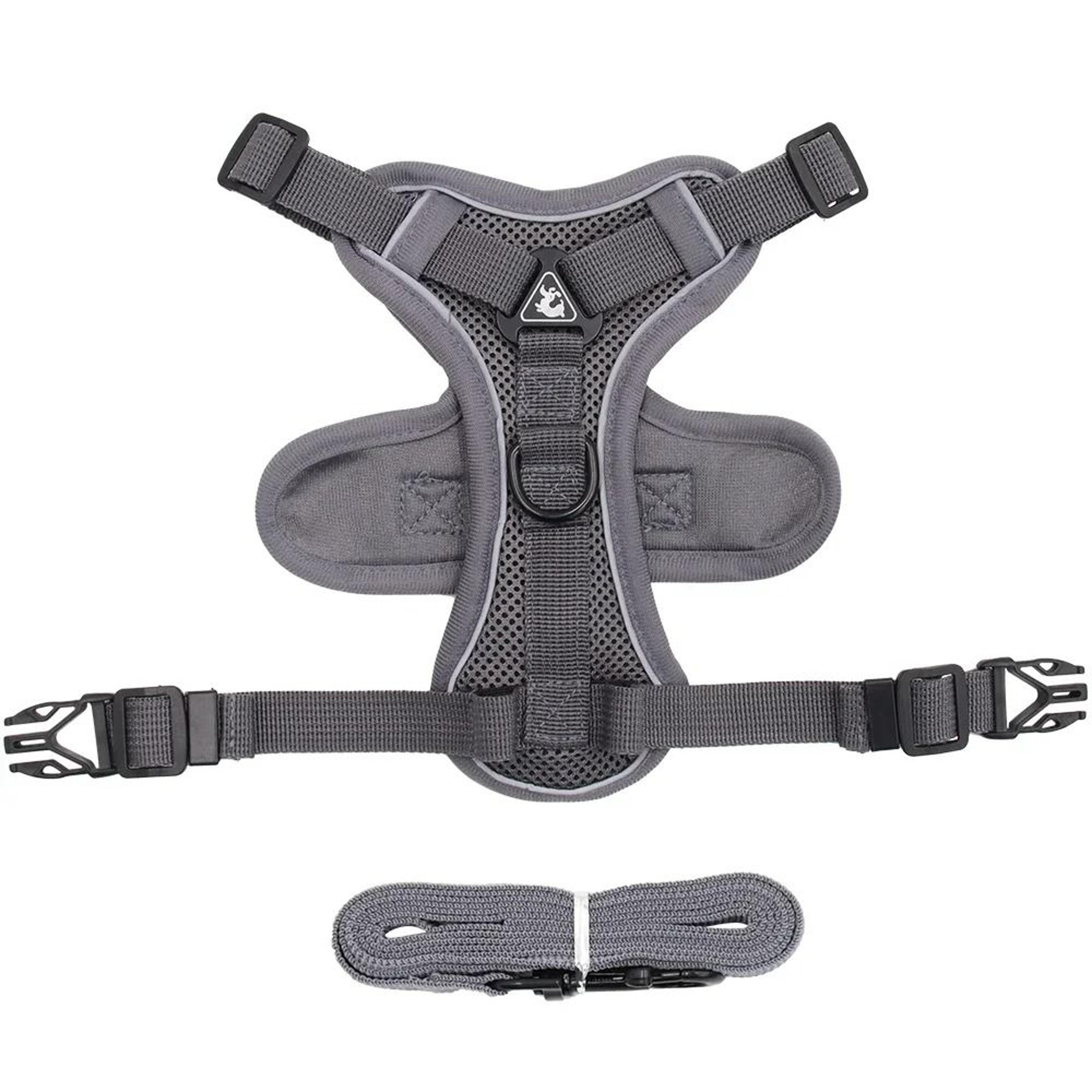 Adjustable Mesh Cat Vest Harness And Leash Set With Reflective Trim 7