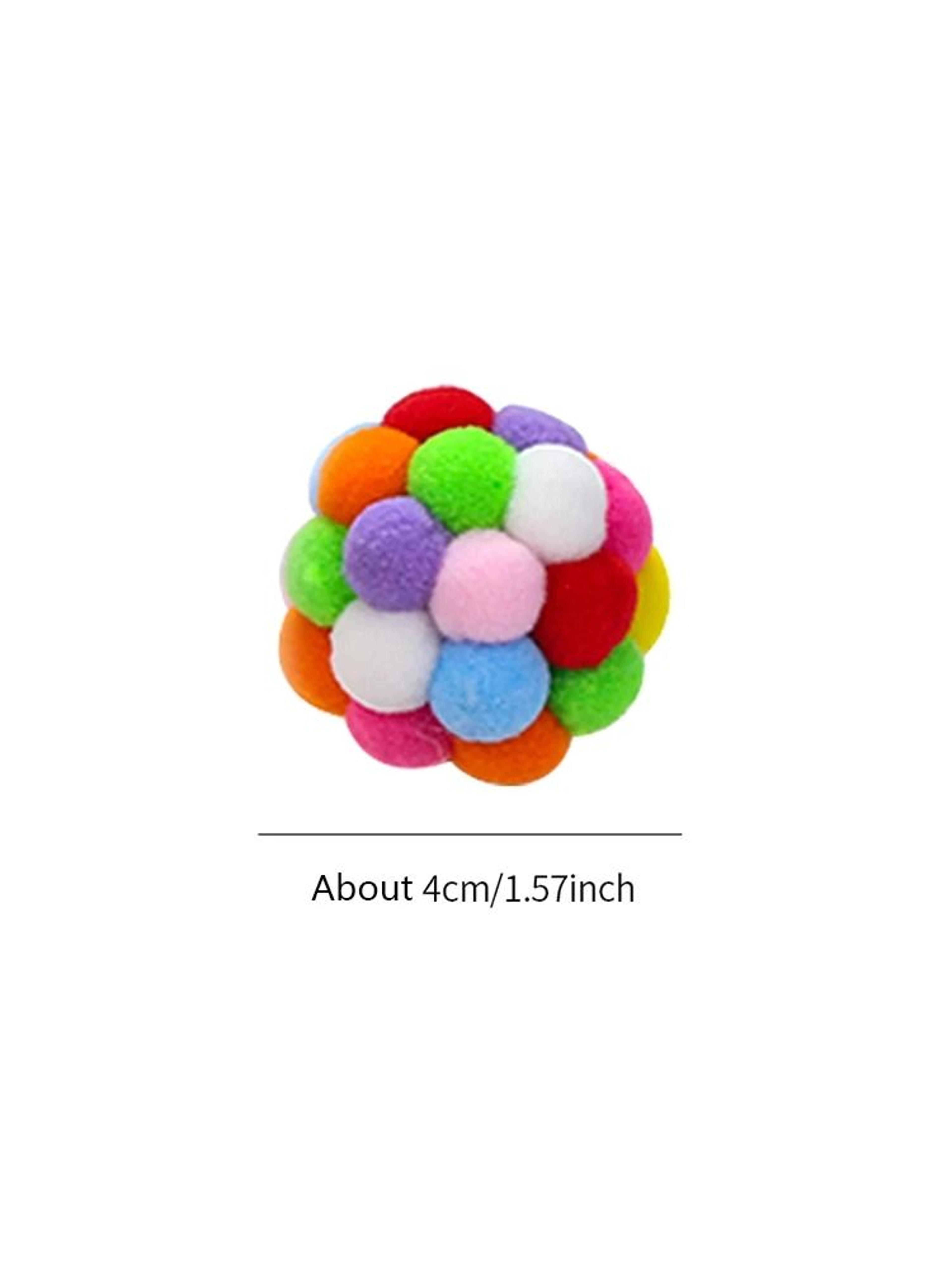 Colorful Handmade Elastic Bell Ball Cat Toy 9