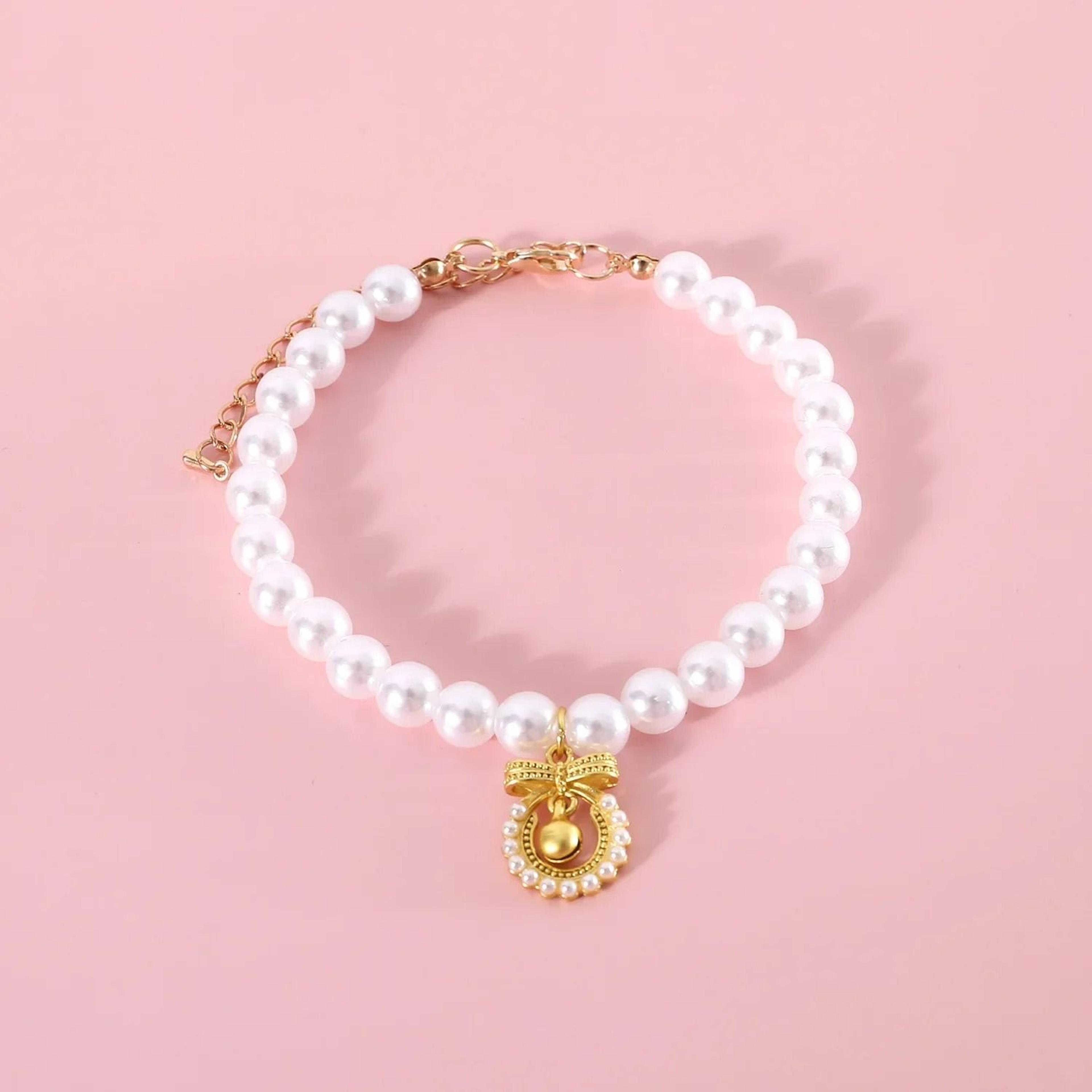 Princess Style Pearl Pendant Jewelry Necklace For Cats And Small Dogs 7