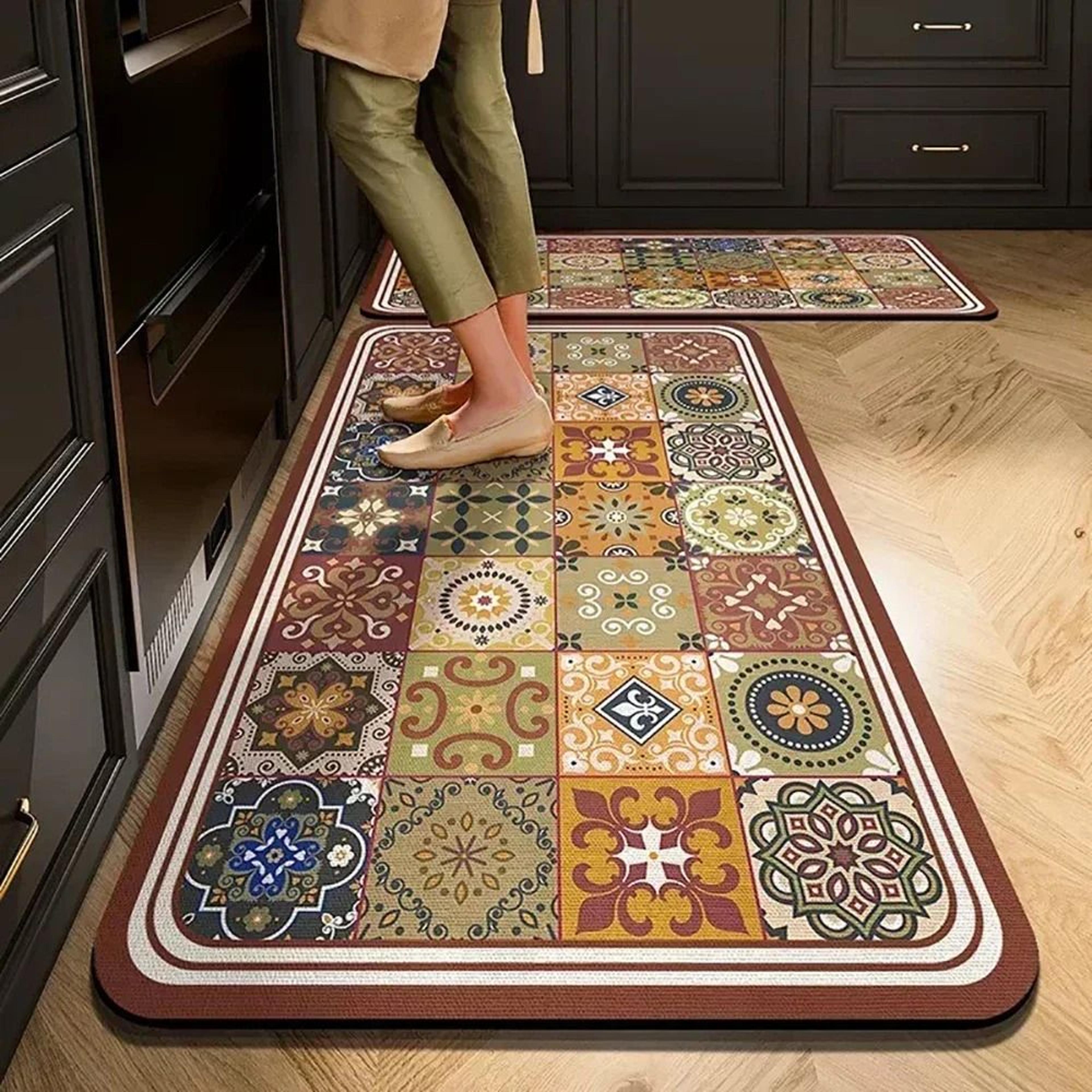 Premium Crystal Velvet NonSlip Kitchen And Home Accent Rug 19