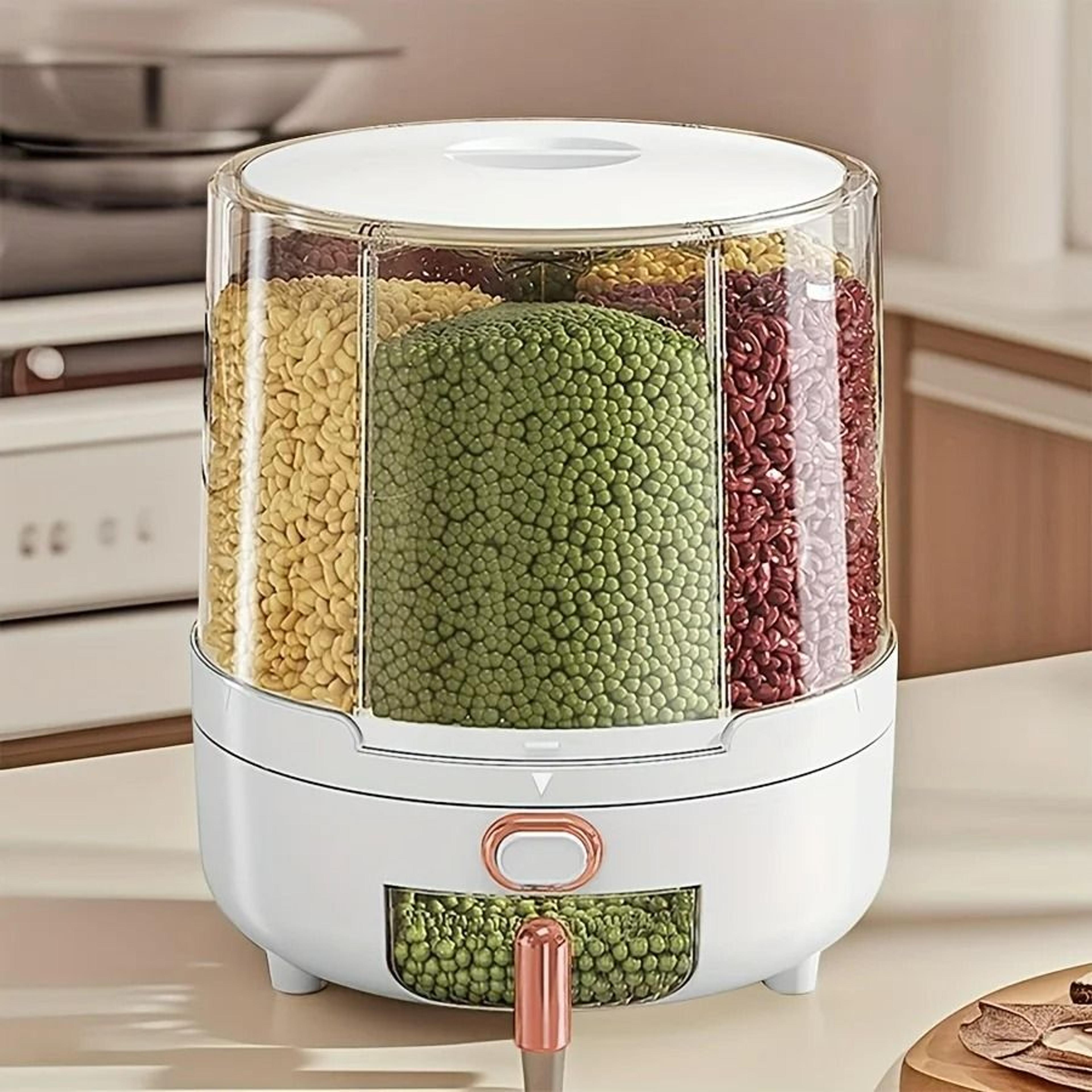 6Compartment 360 Rotating Airtight Food Storage Container 1