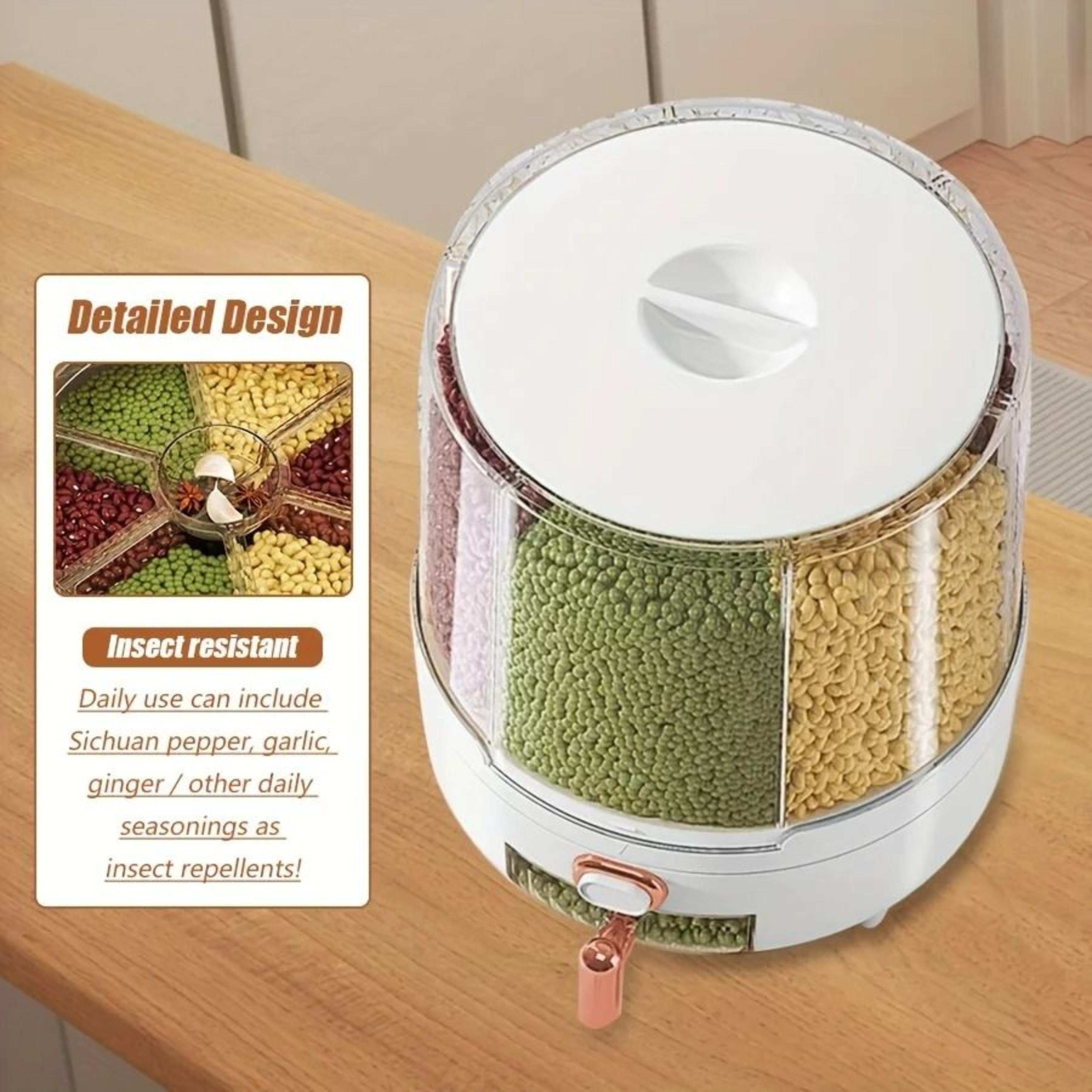 6Compartment 360 Rotating Airtight Food Storage Container 3