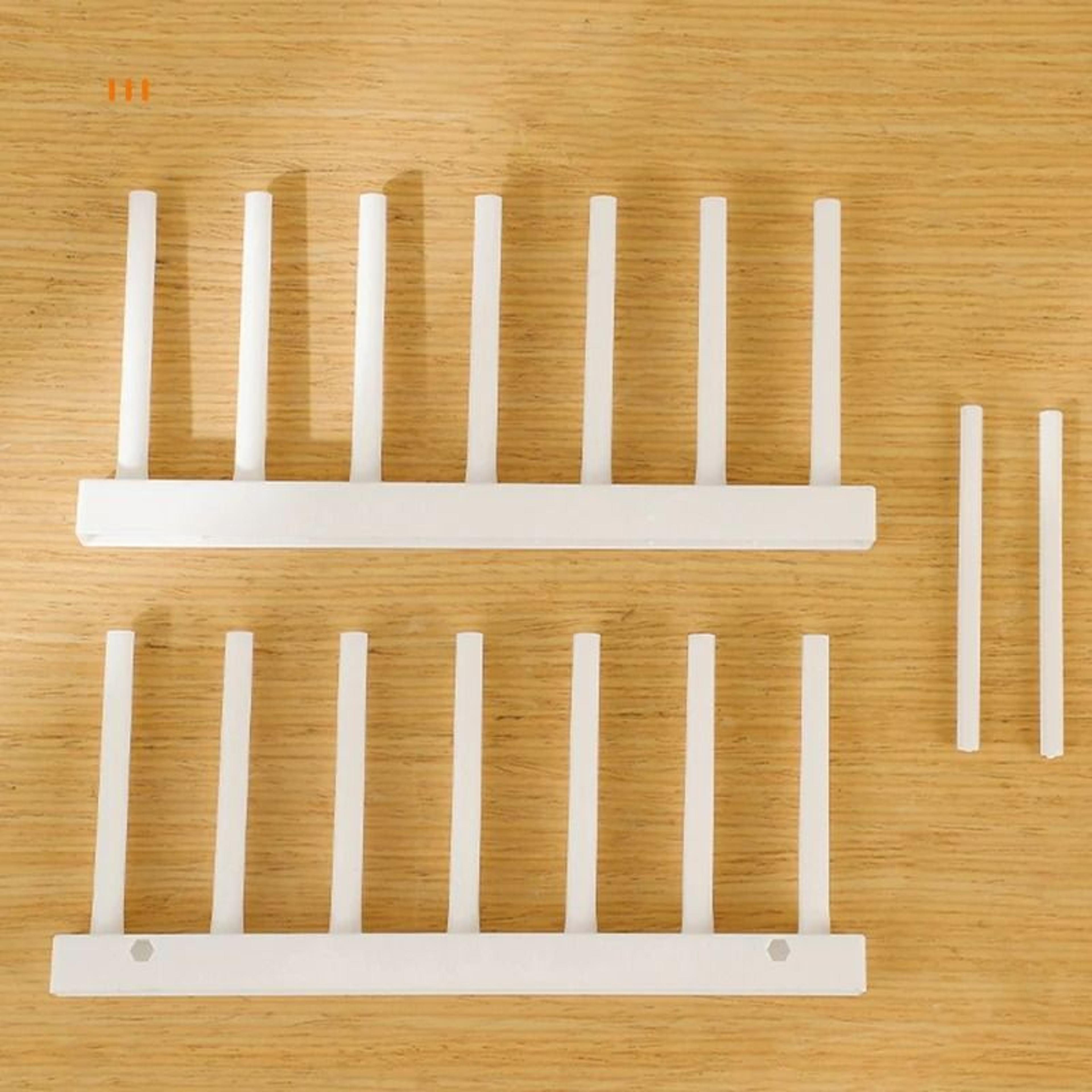Plastic Dish Drainer Rack And Detachable Pot Lid Storage Shelf 2