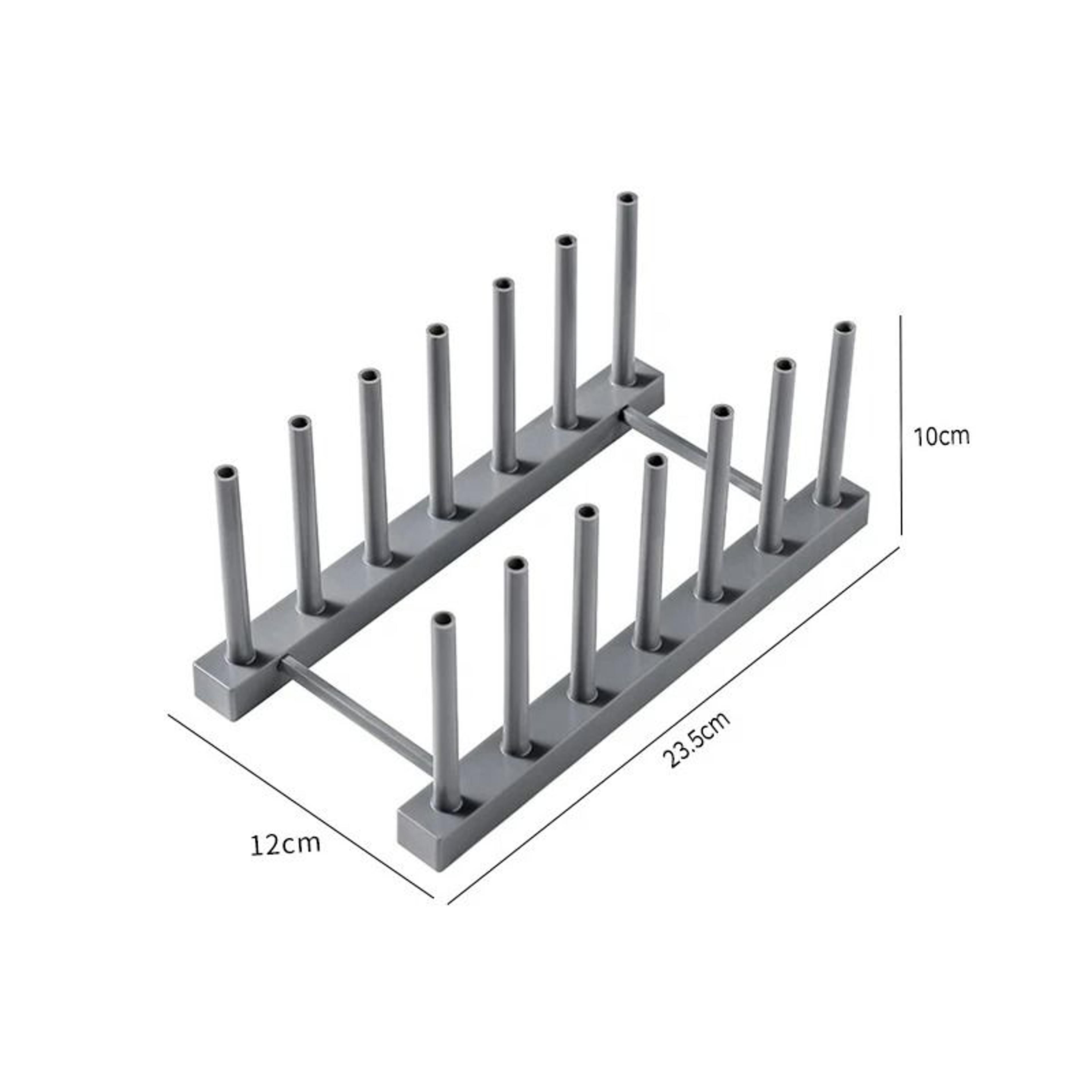 Plastic Dish Drainer Rack And Detachable Pot Lid Storage Shelf 7