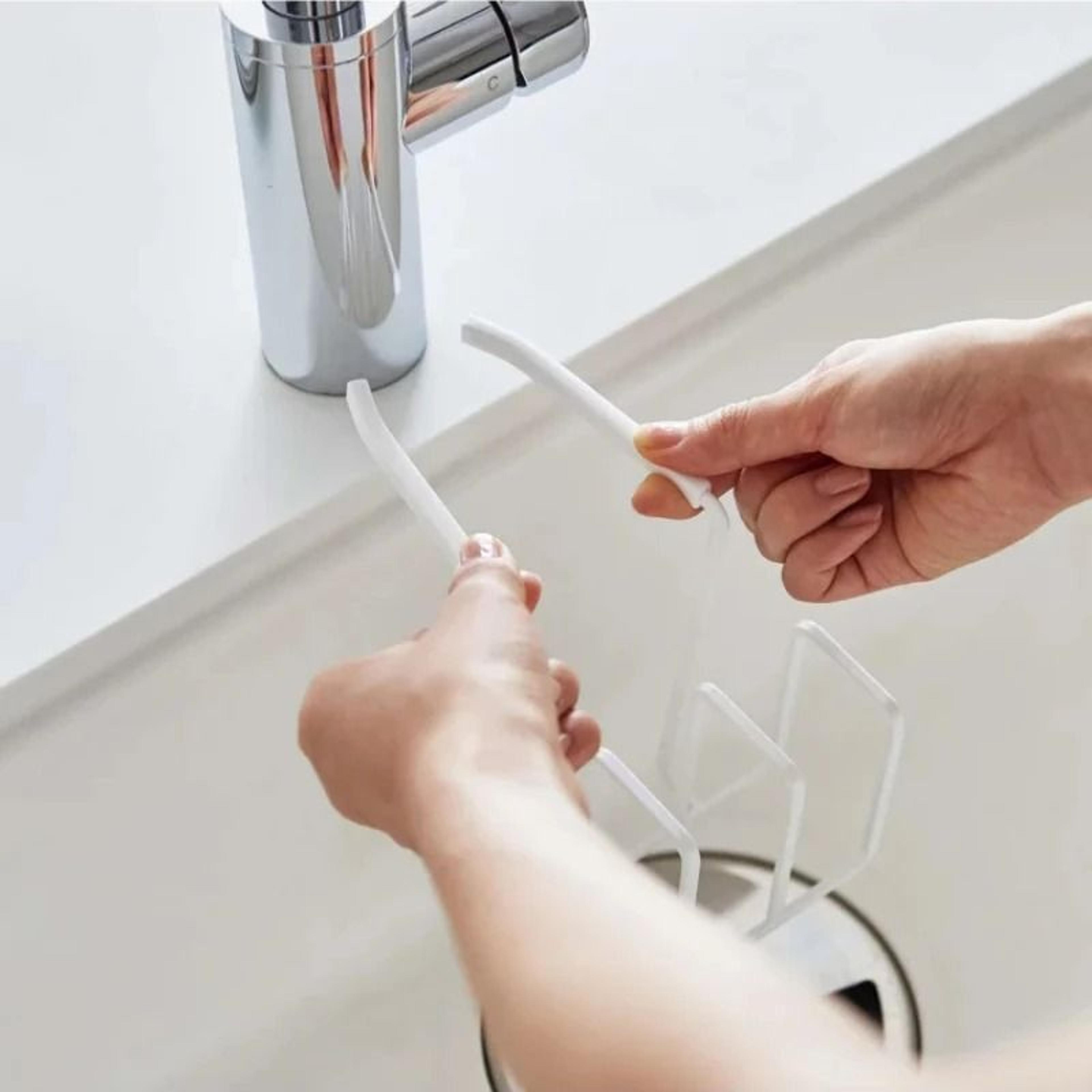 Household Kitchen Faucet Drain Rack And Steel Wire Sponge Storage Basket 1