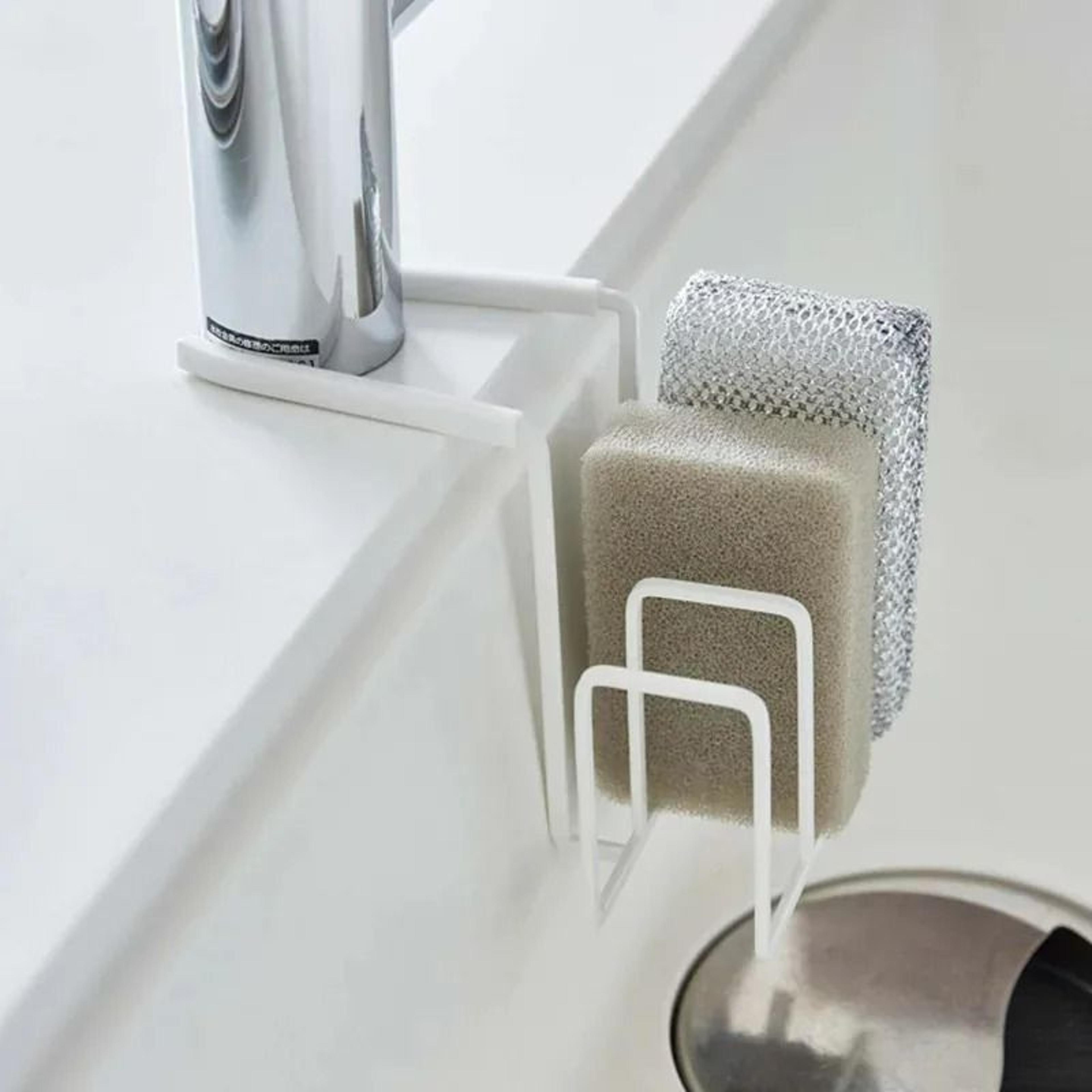 Household Kitchen Faucet Drain Rack And Steel Wire Sponge Storage Basket 3