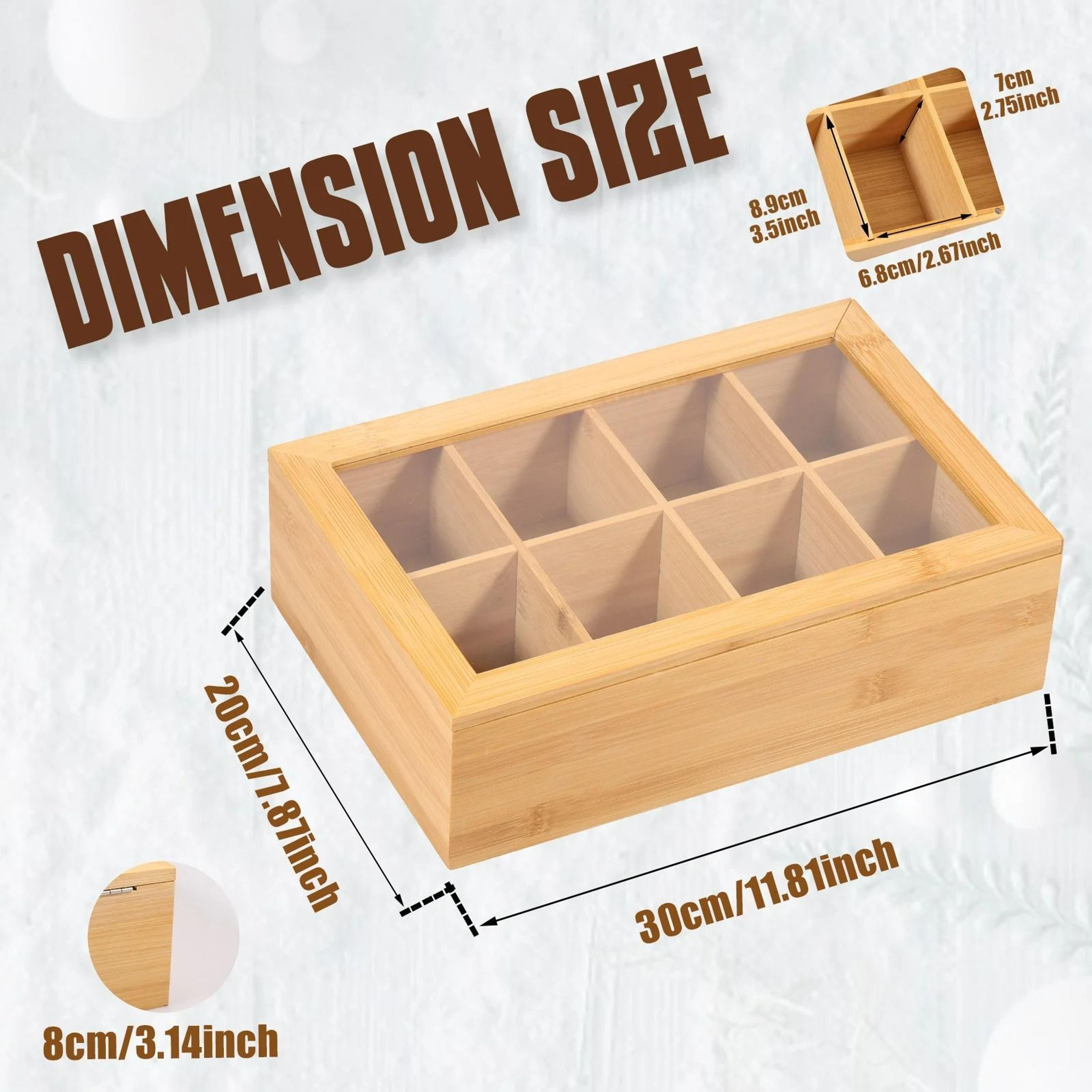 Bamboo Tea Bag Storage Box And Multipurpose Teabag Holder 7