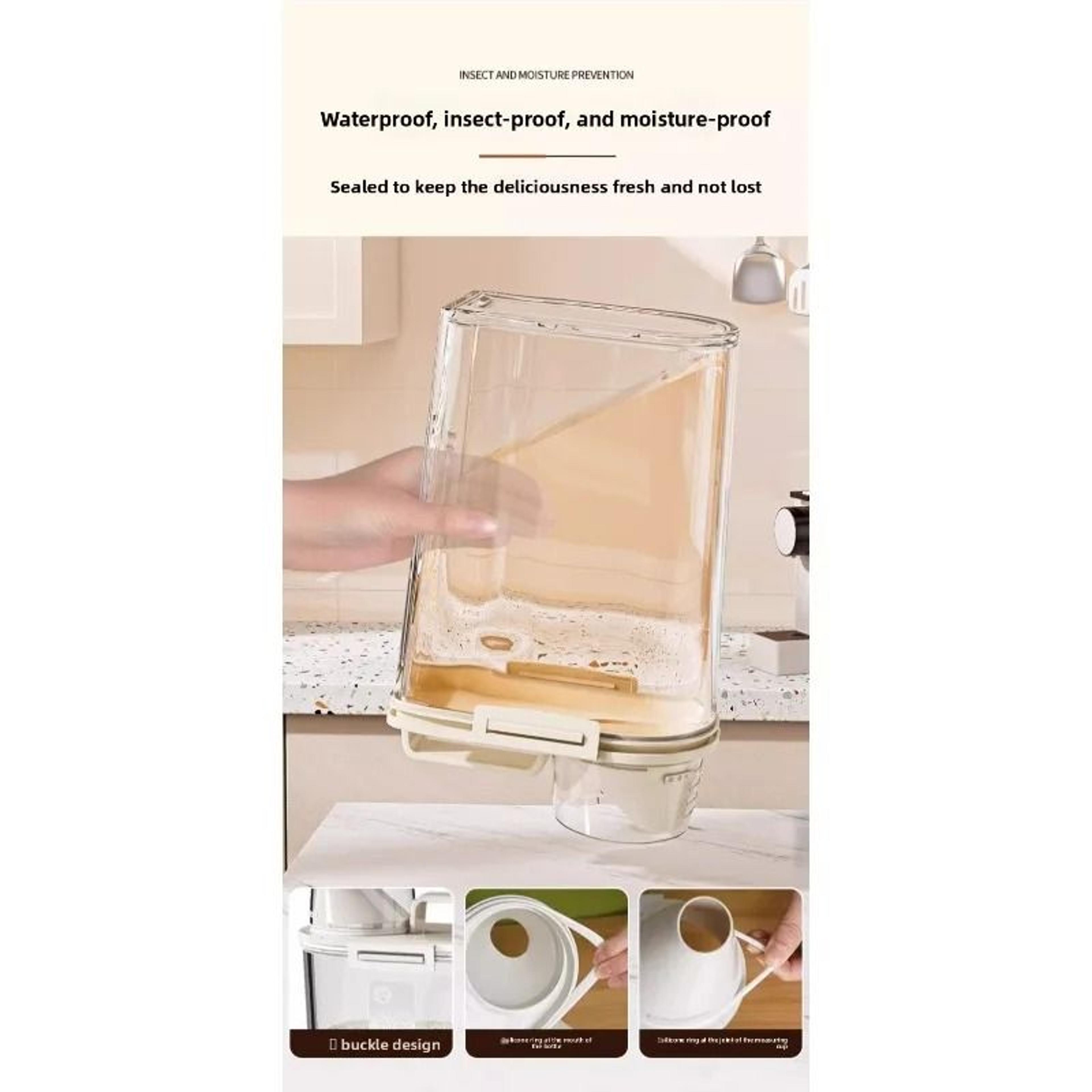 25L Portable Food Storage Box  Sealed Airtight Container For Grains Flour  Rice 3
