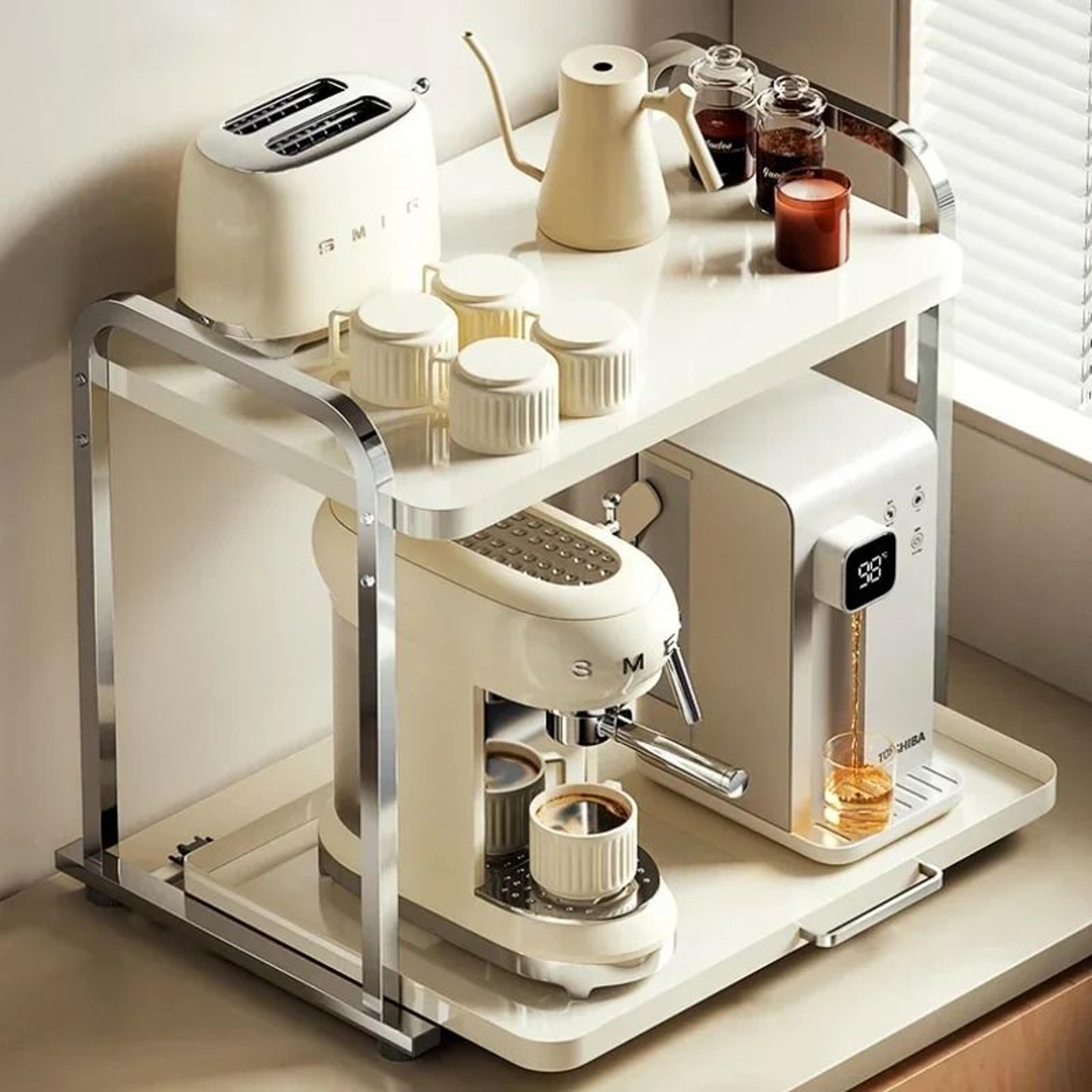 2Tier PullOut Microwave  Kitchen Appliance Storage Rack 1