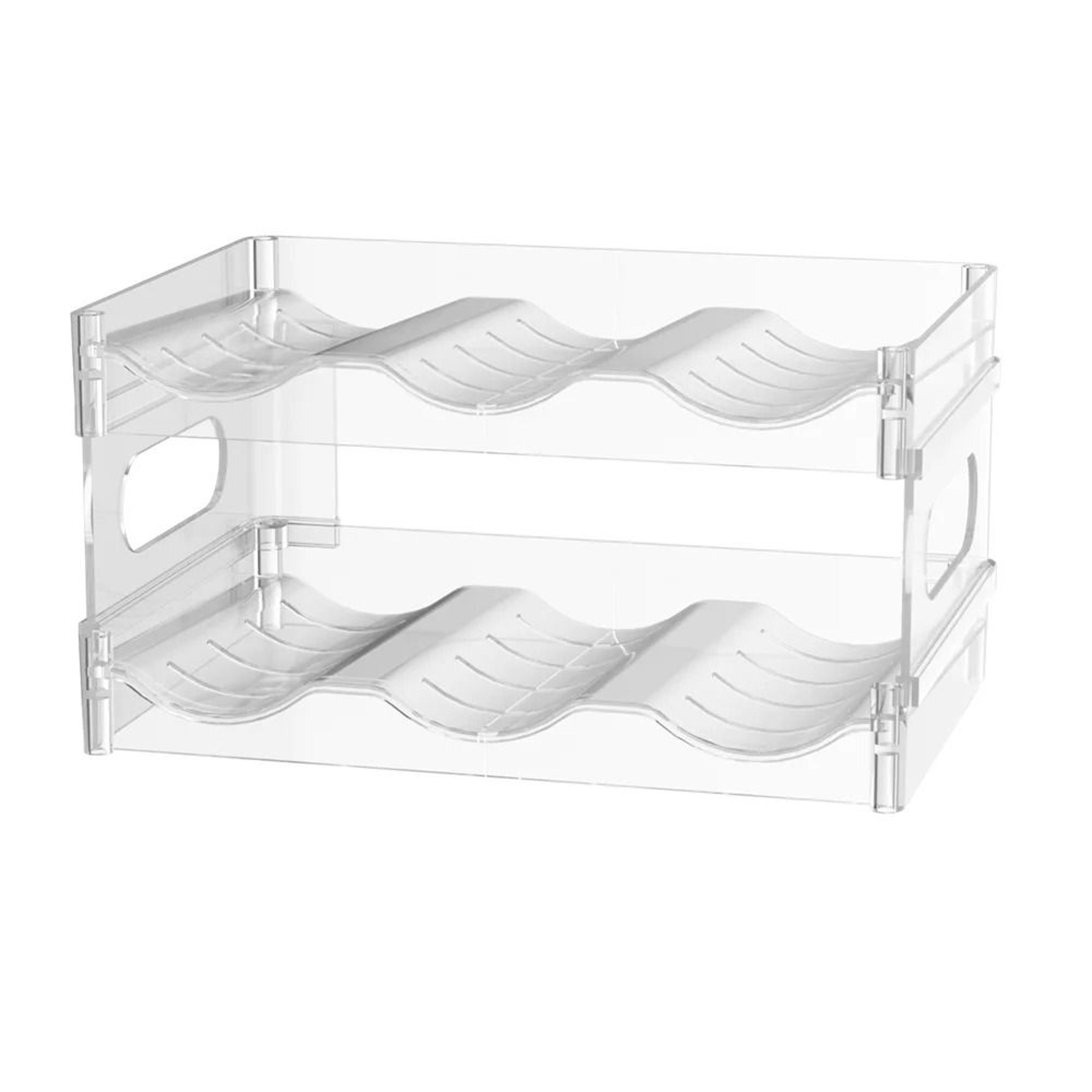 Stackable Clear Water Bottle  Wine Storage Rack 6