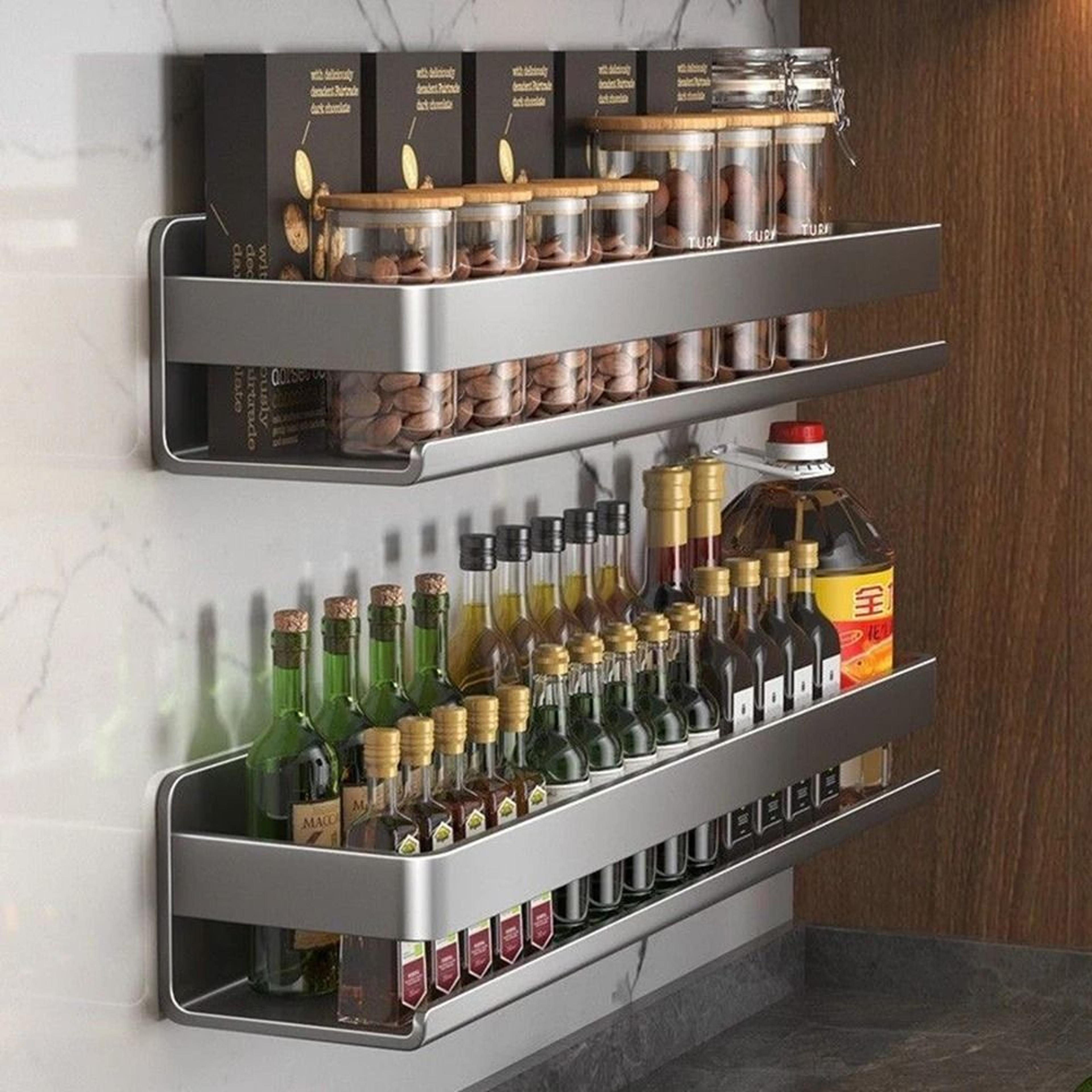 NoDrill WallMounted Organizer And Storage Rack For Bathroom And Kitchen 2
