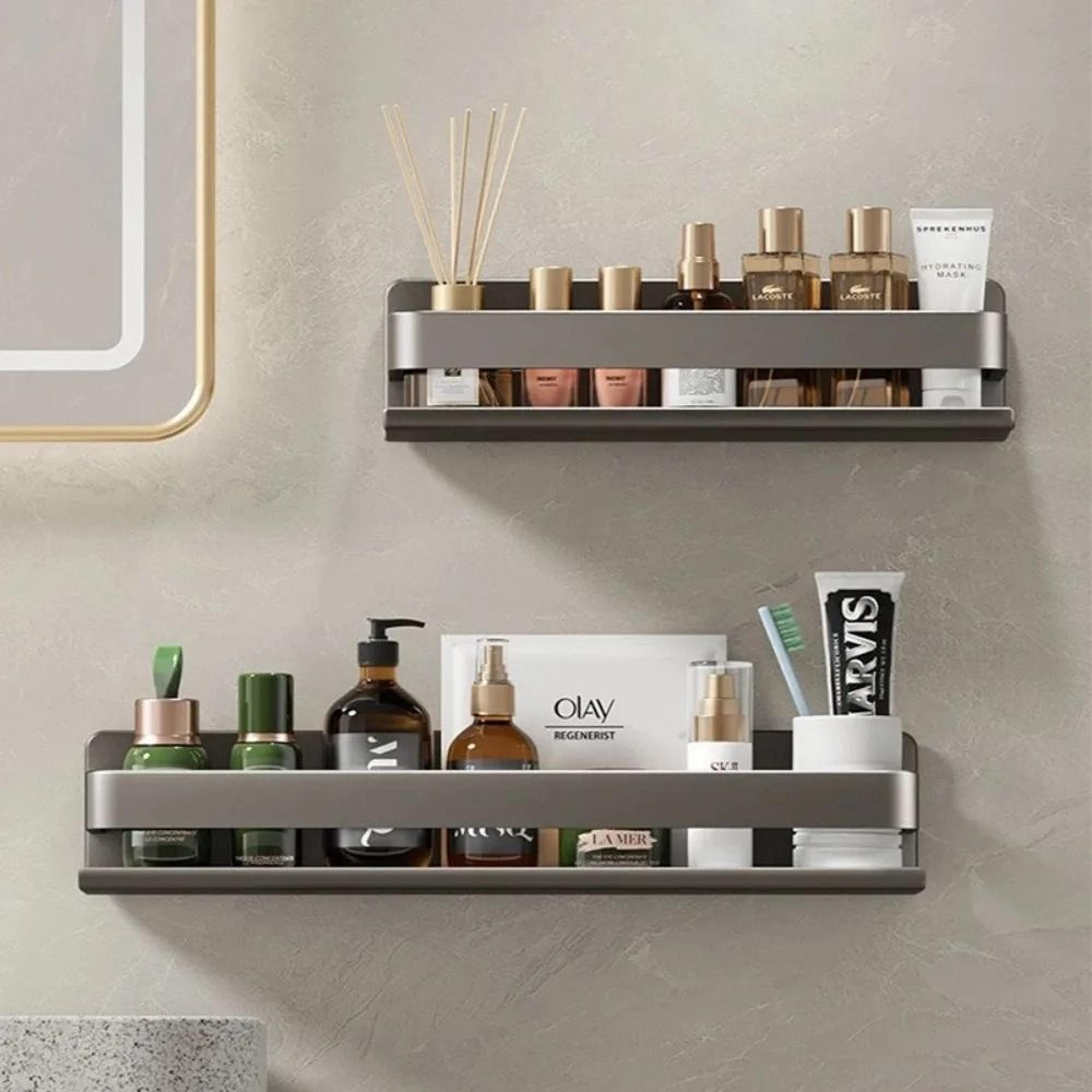 NoDrill WallMounted Organizer And Storage Rack For Bathroom And Kitchen 3