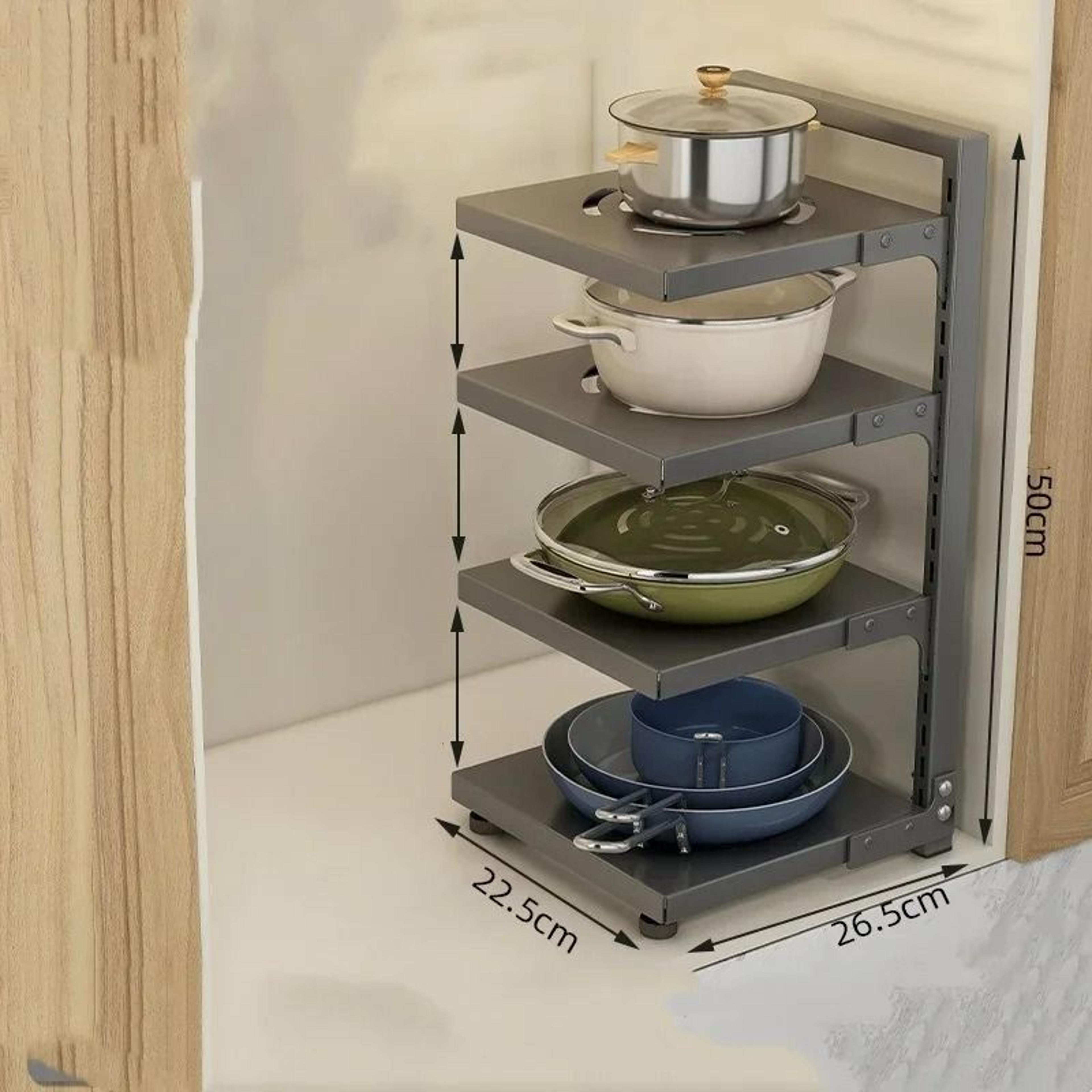 HeavyDuty MultiLayer Carbon Steel UnderSink Cabinet Storage Rack 9