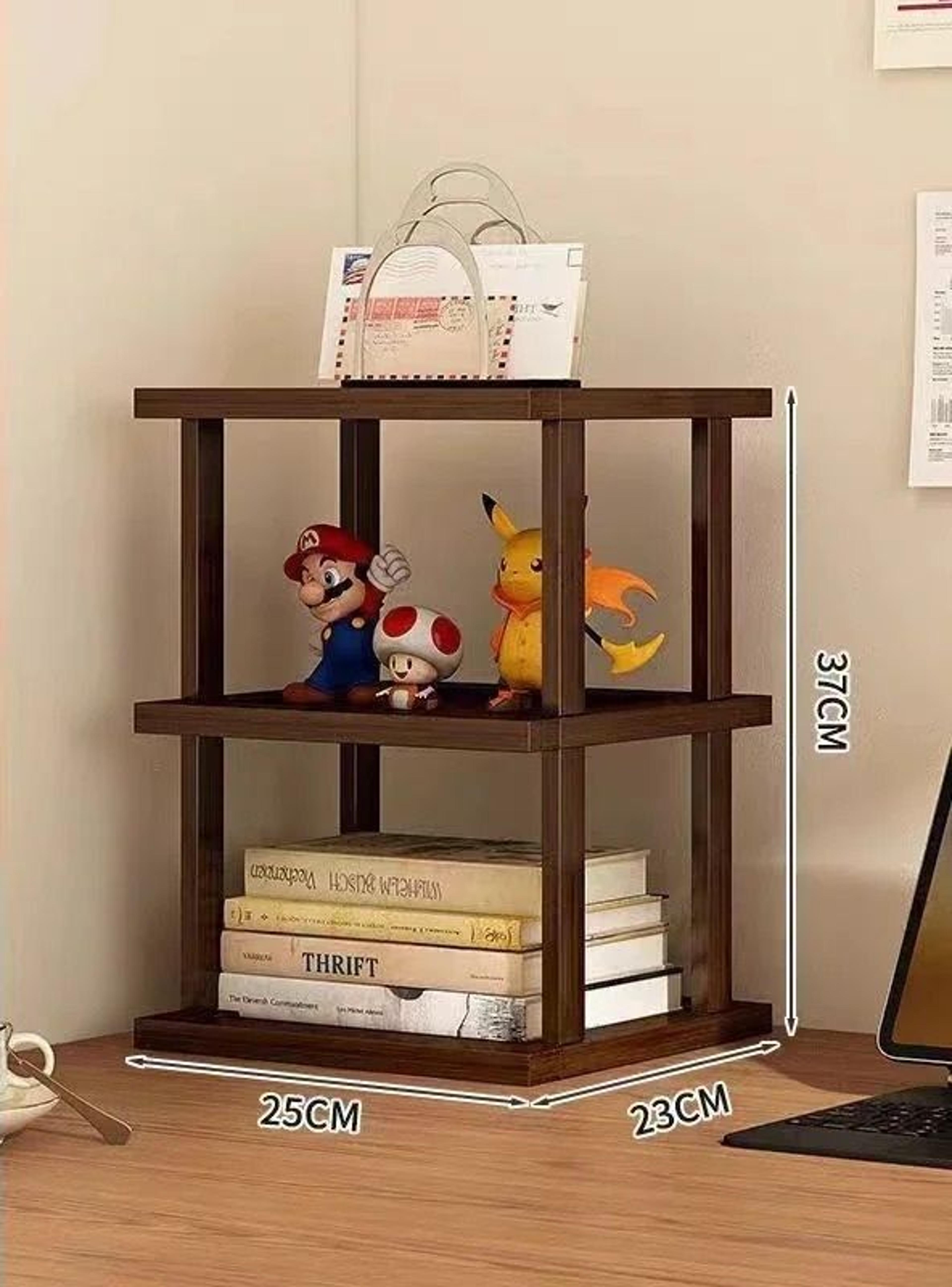 Natural Bamboo Desktop Storage Rack And MultiLayer Countertop Organizer 10